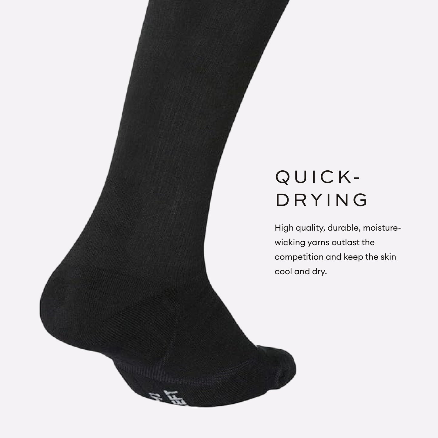 2XU Unisex 24/7 Compression Socks - Enhance Circulation & Reduce Fatigue - Black/Black - Size Large 2