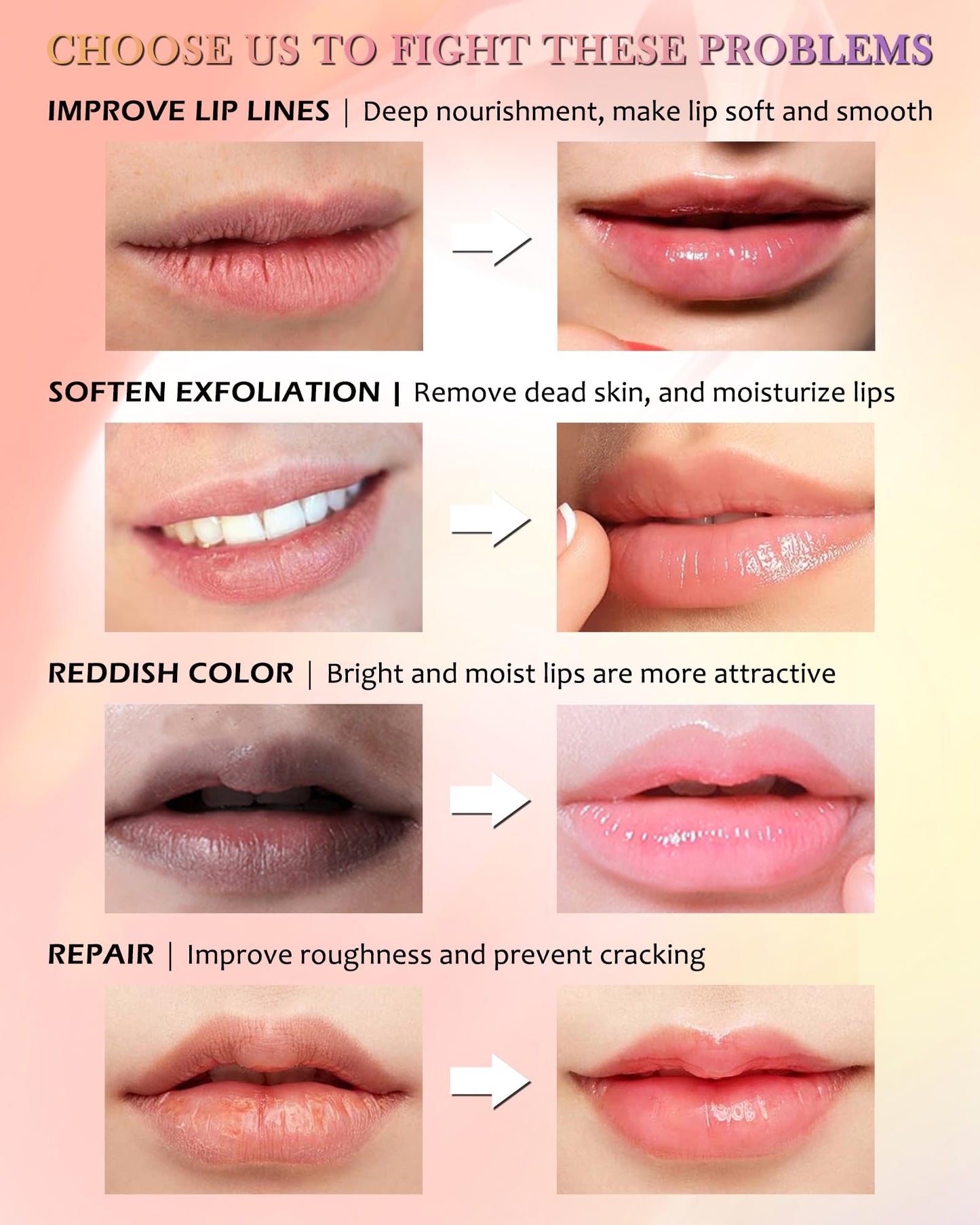 Sleeping Lip Mask, Overnight Hydrating & Prevention Dry and Cracked Lips Scrubs Exfoliator & Moisturizer, Ultra-Nourishing Lip Sleeping Mask with Wand, Lip Care Therapy Treatment for Women-04#Grape