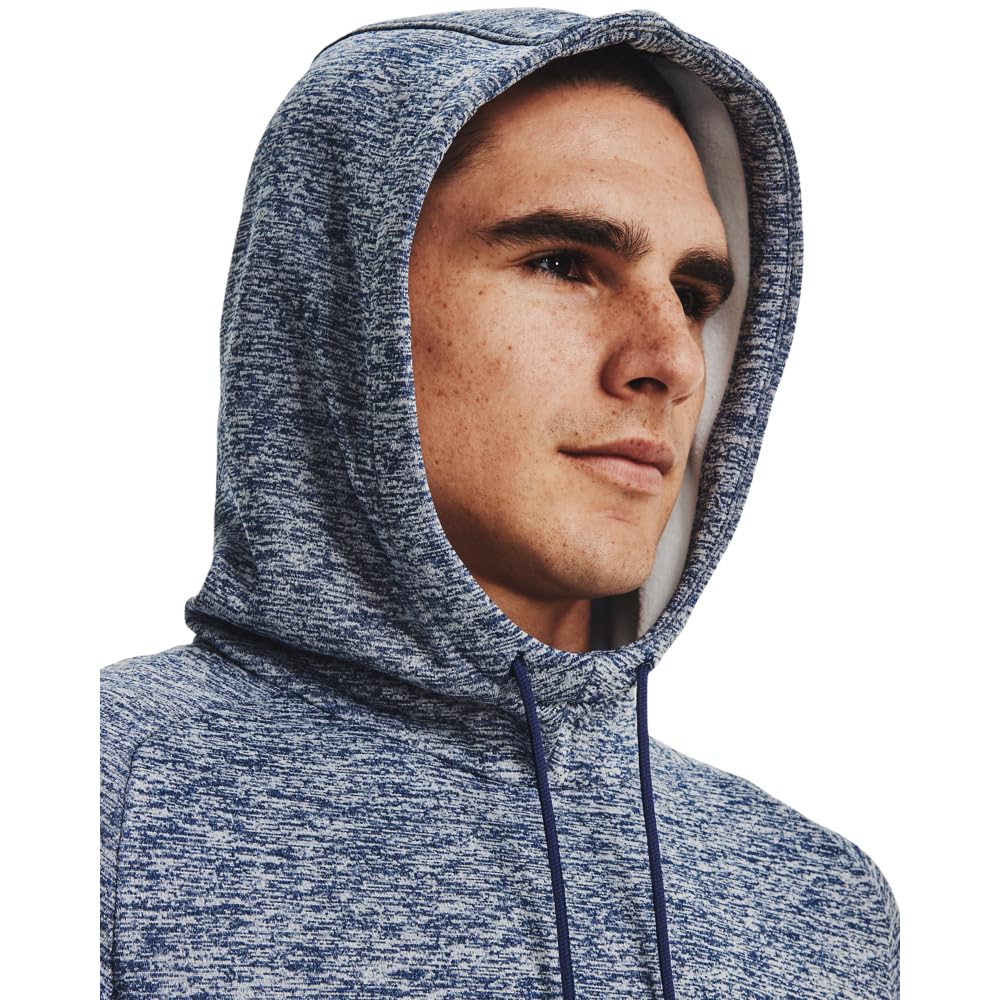 Under Armour Men's Armour Fleece Twist Hoodie, (408) Academy / / White, Large