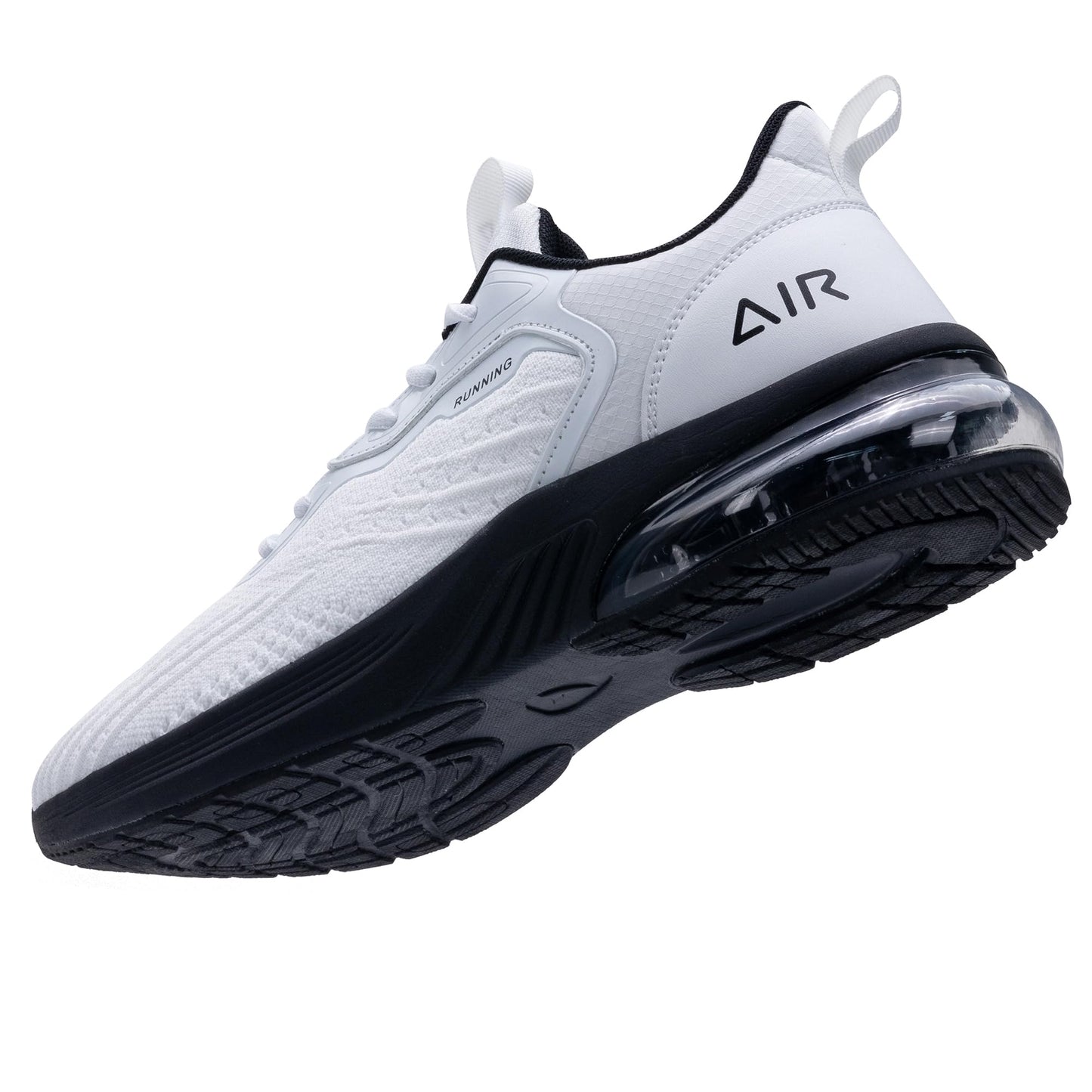 M MAGPER Mens Air Running Shoes Athletic Non Slip Walking Jogging Tennis Sneakers(US 7-12.5 D(M)) White/Black