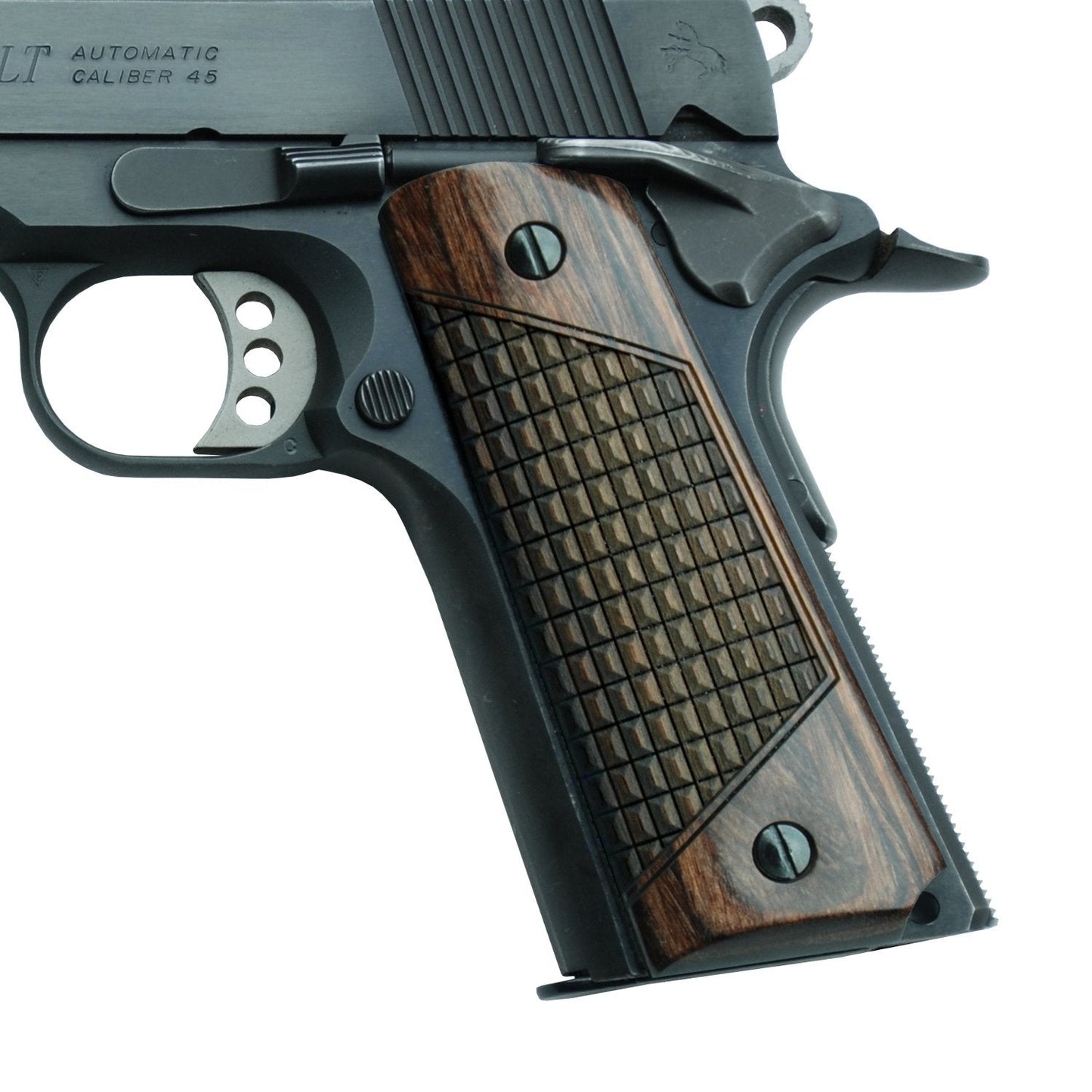 Altamont 1911 Grips - Classic Panel - Full Size 1911 Real Wood Gun Grips w. Ambi Safety fits Most Commander, Standard & Government 1911 Models - Made in USA (CR Walnut)