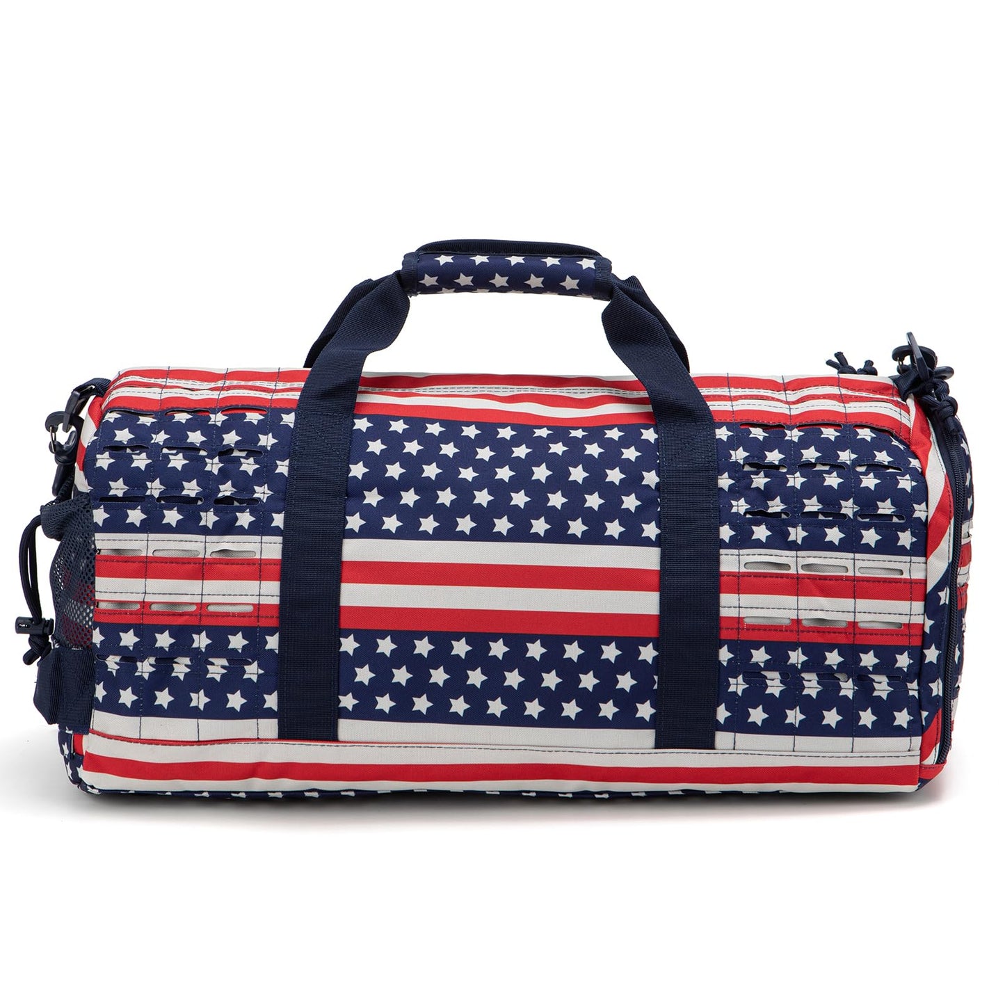 QT&QY 40L Military Tactical Duffel Bag For Men Sport Gym Bag Fitness Tote Travel Duffel Bags Training Workout Bag With Shoe Compartment Basketball Football Weekender Bag patriot Star Spangled