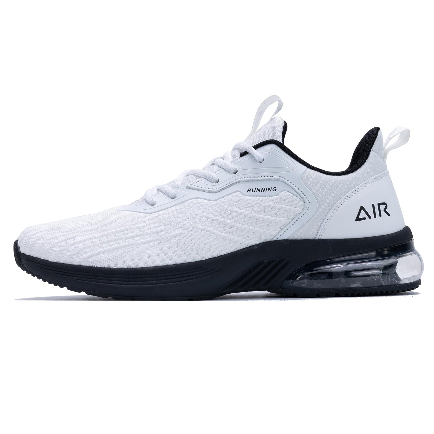 M MAGPER Mens Air Running Shoes Athletic Non Slip Walking Jogging Tennis Sneakers(US 7-12.5 D(M)) White/Black