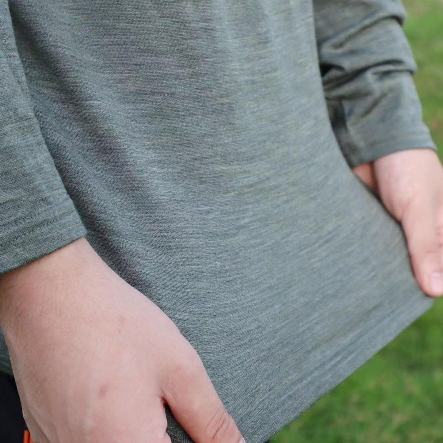 Merino Protect 100% Merino Wool Base Layer Mens Soft Long Sleeve Shirts Odor Resistance Thermal Underwear for Hunting Hiking