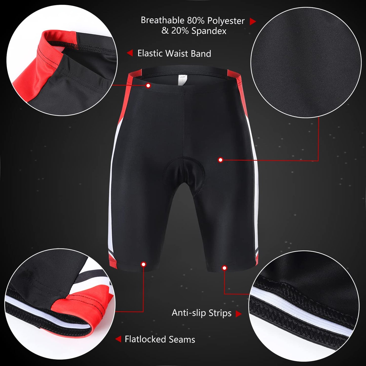 Lixada Men's Cycling Jersey Set Short Sleeve Suit Quick Dry Bicycle Shirt Shorts Padded Bike Outfit MTB Cycling Clothing Kit