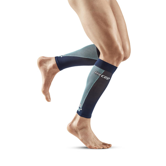 CEP Ultralight Calf Sleeves, Blue/Light Grey, Men, IV
