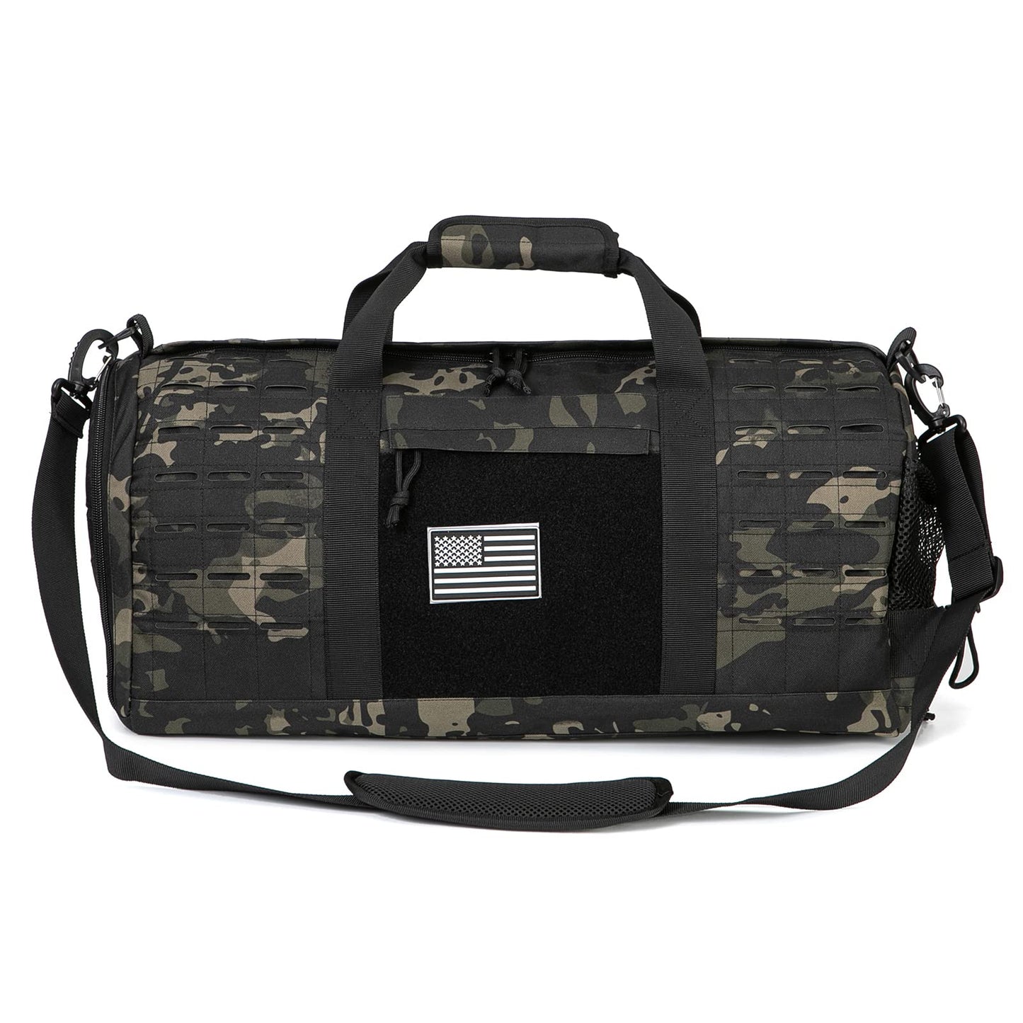 QT&QY 40L Military Tactical Duffel Bag For Men Sport Gym Bag Fitness Tote Travel Duffel Bags Training Workout Bag With Shoe Compartment Basketball Football Weekender Bag