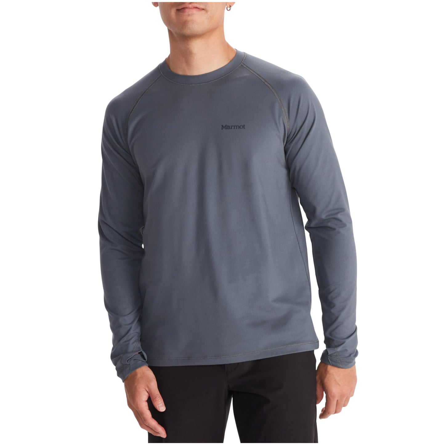 MARMOT Men's Windridge Moisture-Wicking, Eco-Friendly, Breathable, UPF Long Sleeve Shirt, Steel Onyx, Medium