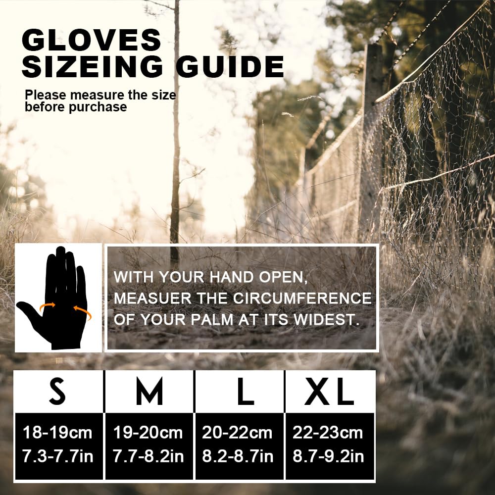 WTACTFUL Breathable Tactical Gloves for Men, Touchscreen Capable Gloves for Airsoft Paintball Hunting Motorcycle Cycling Camouflage M