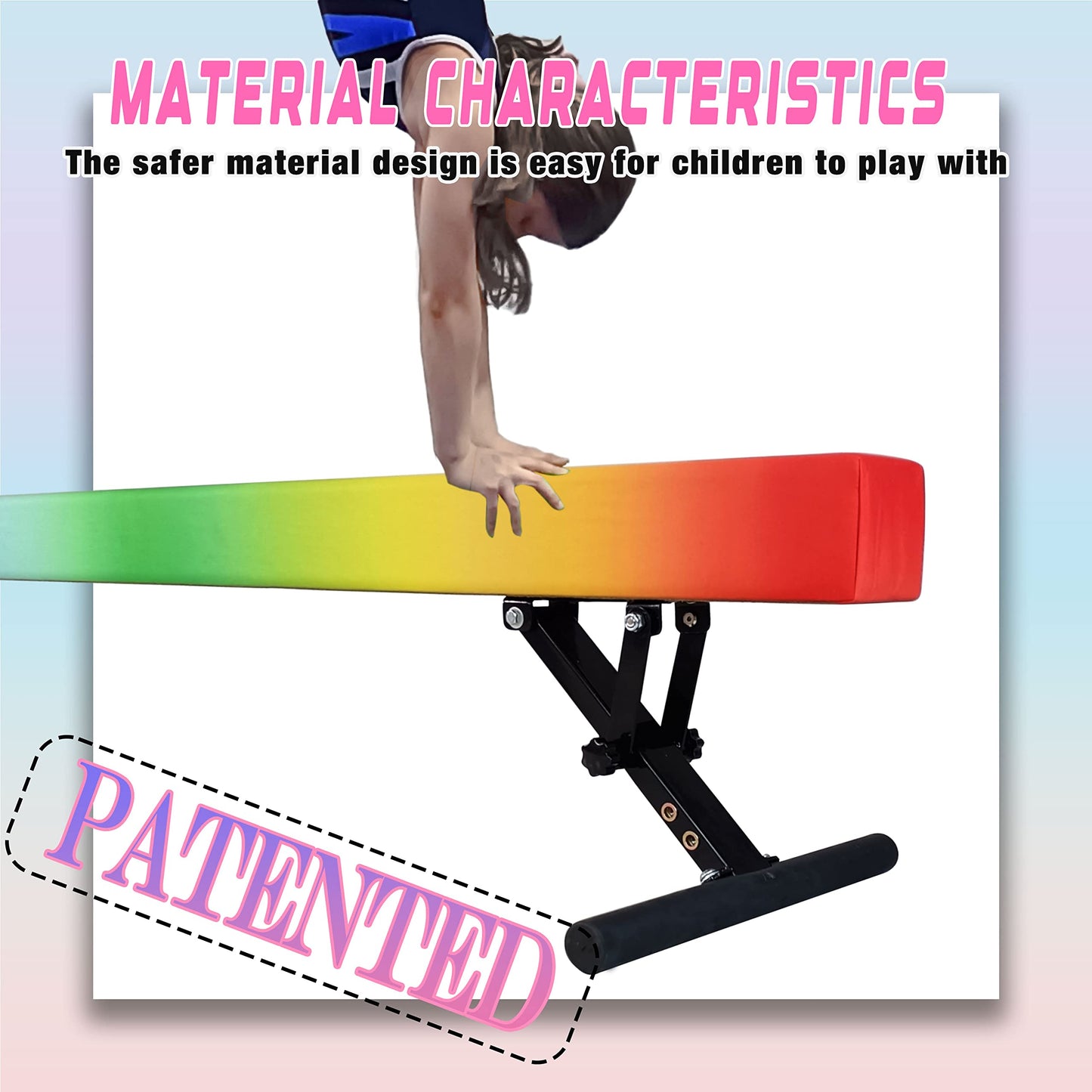 Seliyoo Adjustable Balance Beam,8FT gymnasitcs Beam, Balance Beam for Kids Ages 3-20,high and Lower Floor Beam,Gym Equipment for All Skills Practice at Home