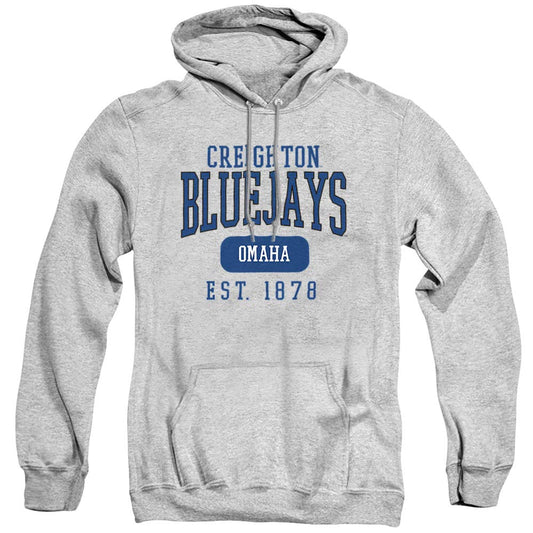 Creighton University Official Founded Date Unisex Adult Pull-Over Hoodie,Athletic Heather, Medium