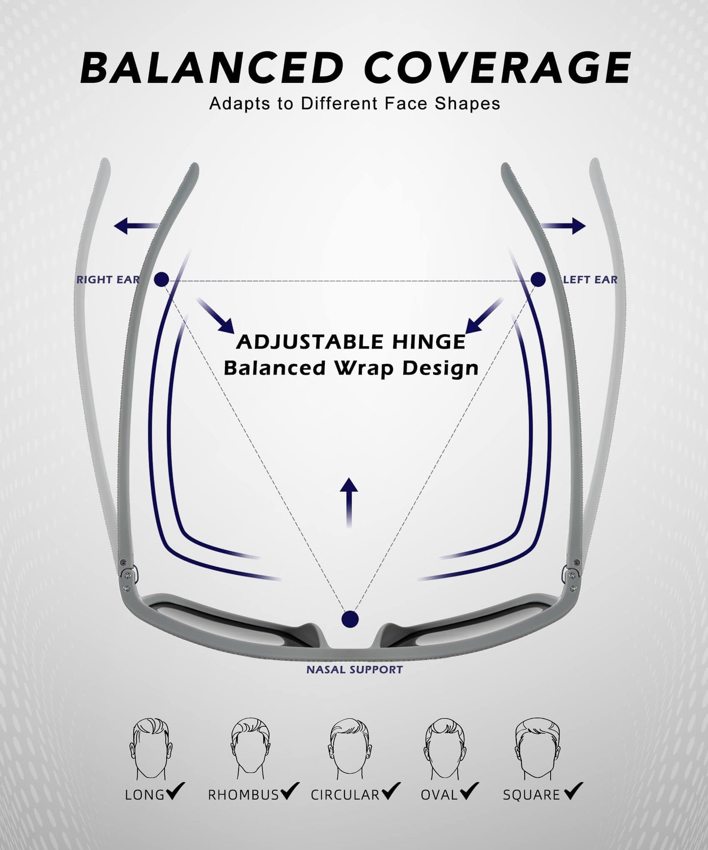 QALLY Polarized Sunglasses Men, Mens Sunglasses Polarized UV protection Lightweight Sun Glasses for Driving Fishing Golf