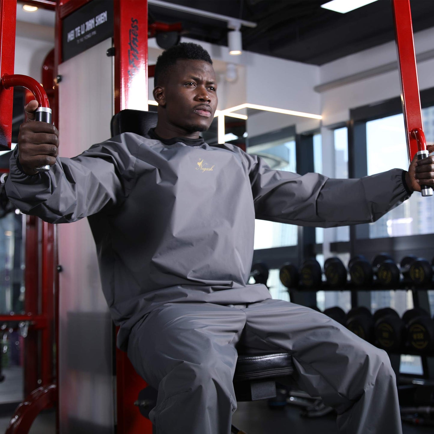 Negash Sauna Suit for Men Anti Torn Sweat Sauna Suit Lightweight Waterproof Men Sauna Suit for Boxing Exercise Fitness