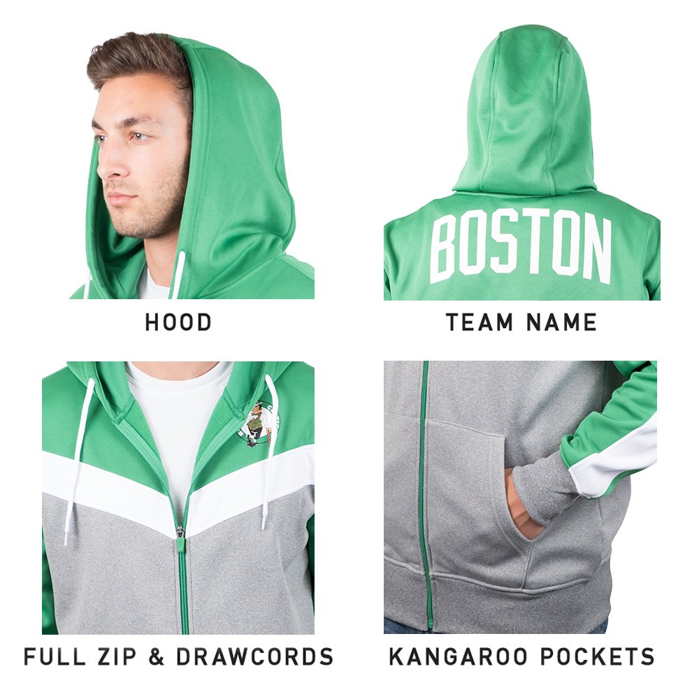 Ultra Game Men's Standard Soft Fleece Full Zip Jacket Hoodie, Team Color, XX-Large