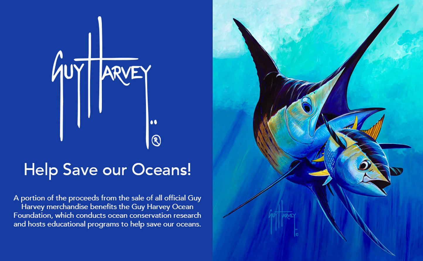 Guy Harvey Men's Grand Slam Sun Protection Long Sleeve Shirt, Bright White/Grand Slam, Medium