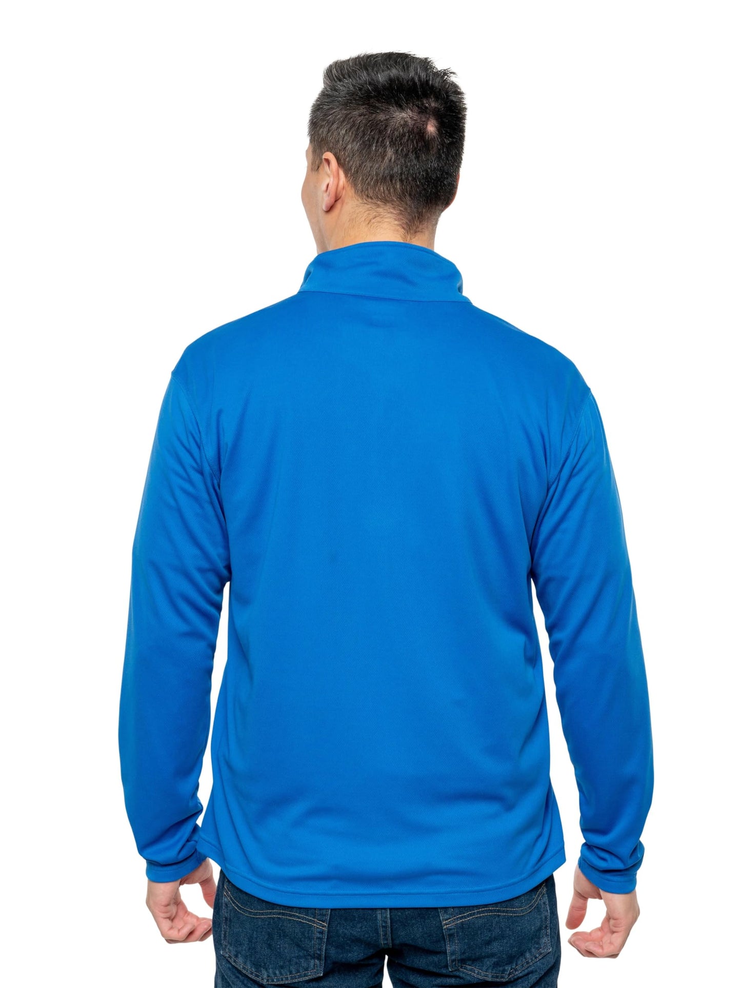 Insect Shield Men's Quarter Zip, with Built-in Insect Protection, Royal Blue, Large