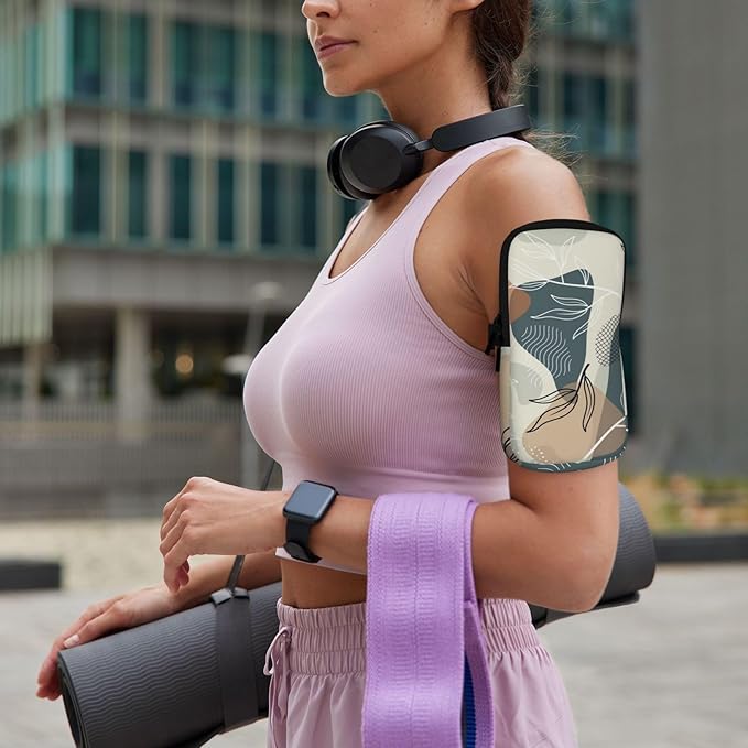 Water Bottle Pouch for Stanley Cup 40oz 30oz,Personalized Gym Purse for Men Women, Tumbler Pouch with Versatile Pocket Water Bottle Bag for Cards, Keys, Phone Botanical Leaf