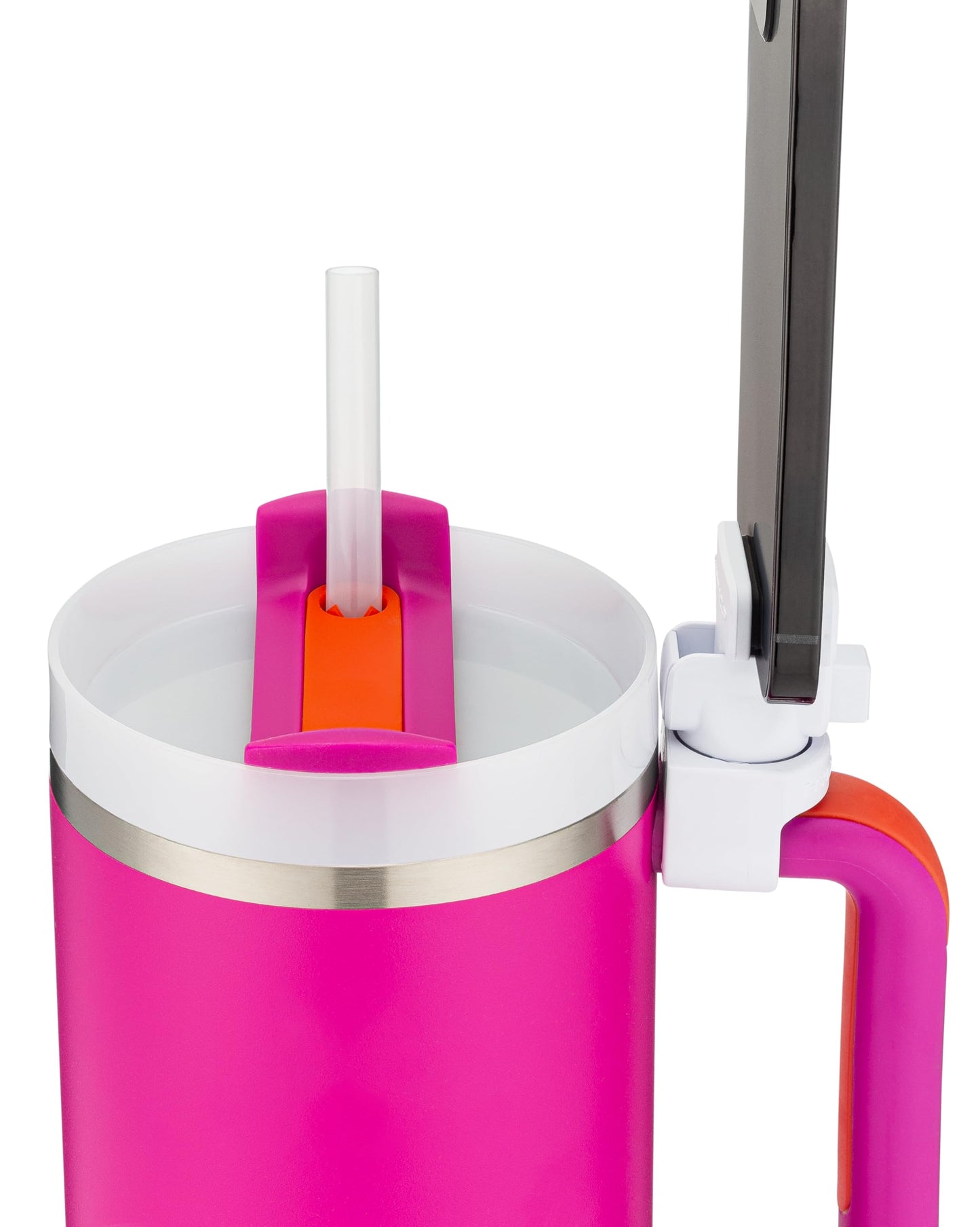 HydraClip Phone Attachment - Watch, Carry, Record, & Stay Organized, Use as Phone Stand or Tripod, Hands Free Detachable, Stanley Cup Accessories, Spring Loaded Secure Grip (Purple)