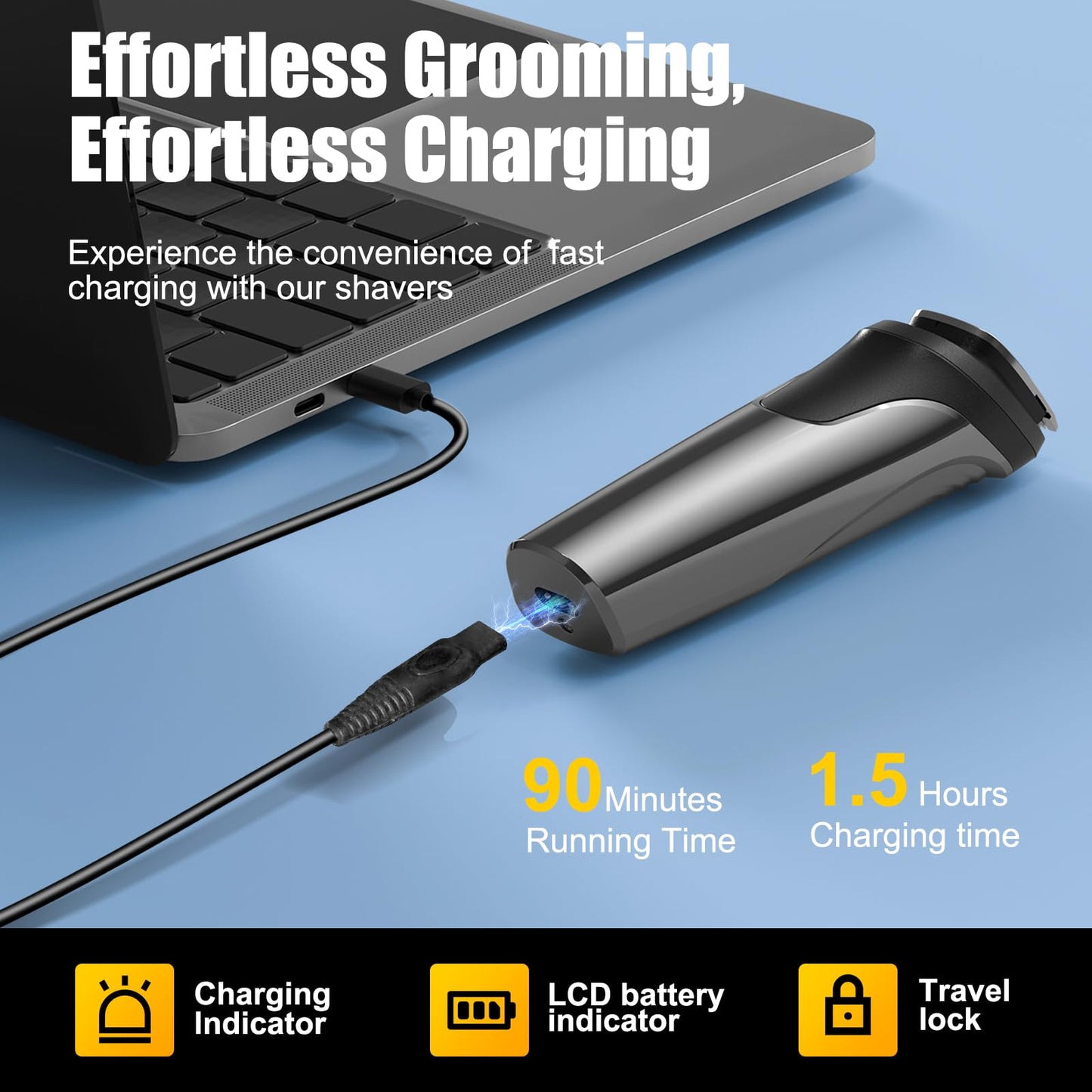 Beard Trimmer Hair Clipper for Men,All in One Men's Grooming Kit with Cordless Rechargeable Hair & Nose Trimmer Electric Shaver,Low Noise Moter & Stainless Steel Blade, IPX4 Waterproof Extra Long Life