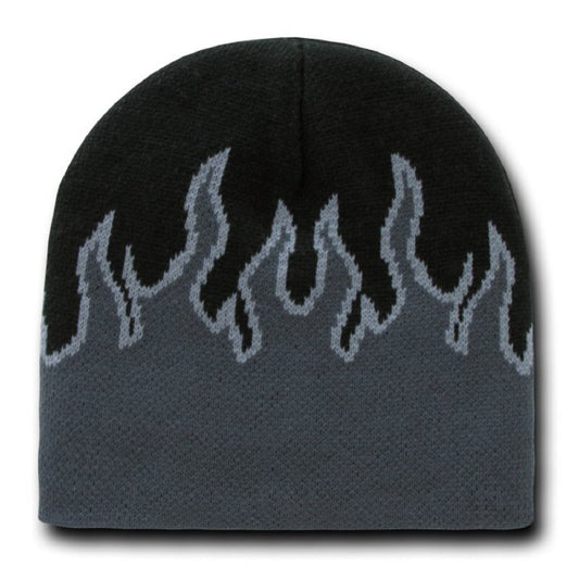 DECKY Mens Beanie Skull-caps, Black/Charcoal