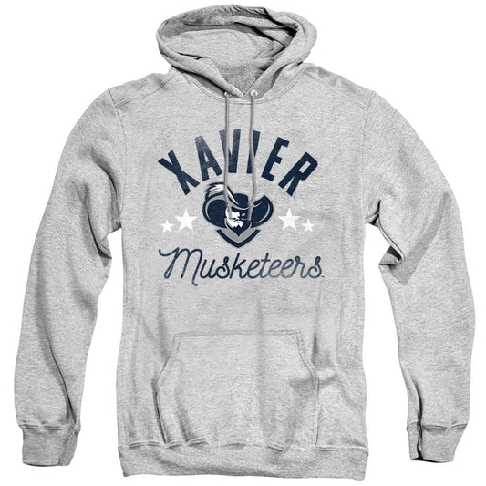 Xavier University Official Musketeers Unisex Adult Pull-Over Hoodie,Athletic Heather, Medium