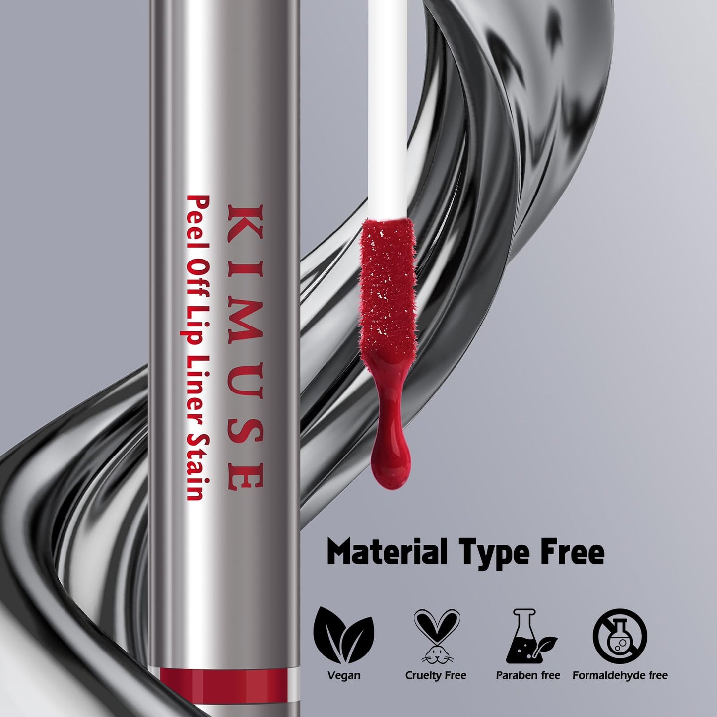 KIMUSE Peel Off Lip Liner Stain, Long Lasting Lip Tint Stain, Waterproof, Transfer-Proof, Highly Pigmented Color Lip Stain Liner, Matte Finish