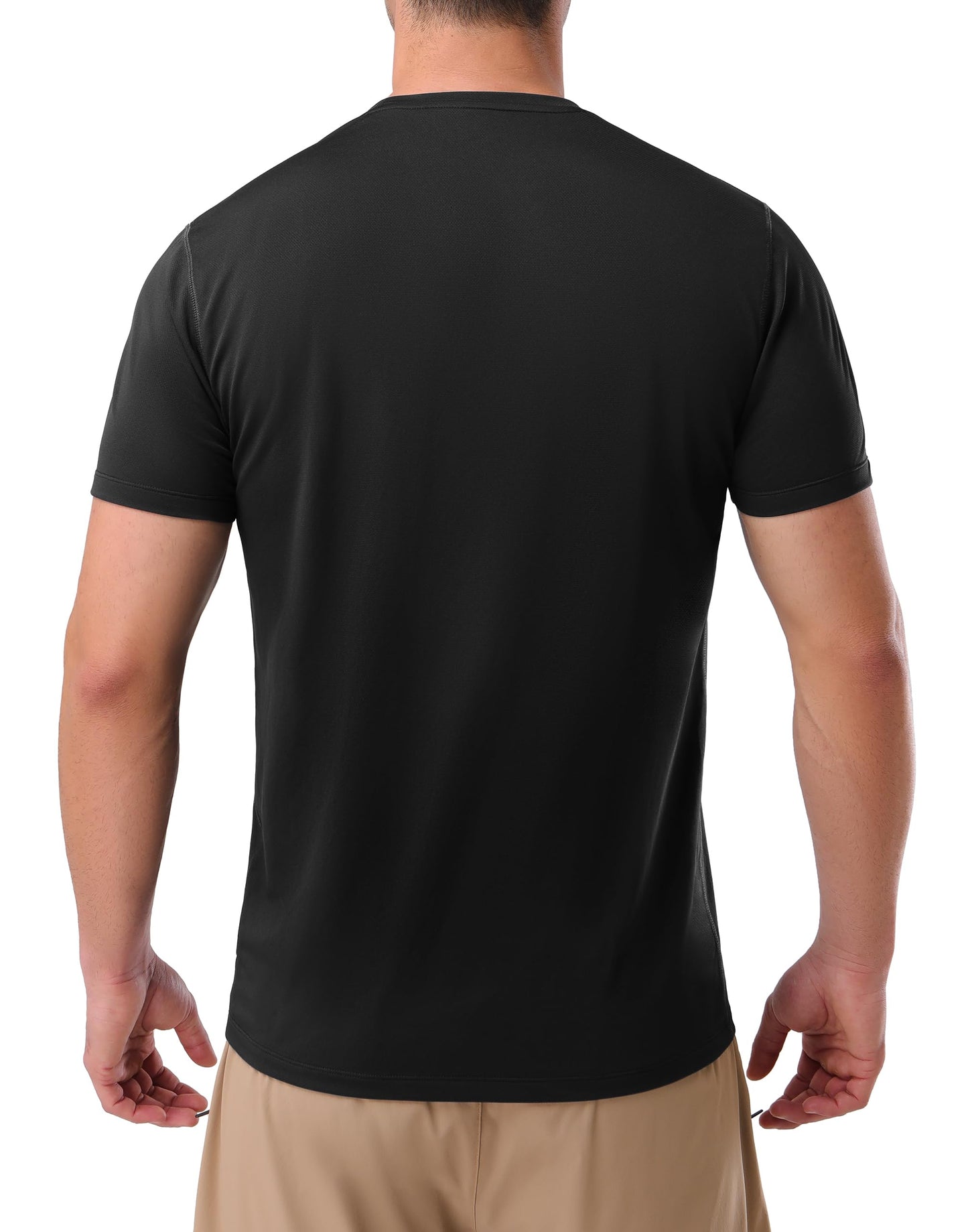 Pioneer Camp Men's Workout Gym Shirts Moisture Wicking Athletic Performance T-Shirts Quick Dry Running Active Top Tees Black