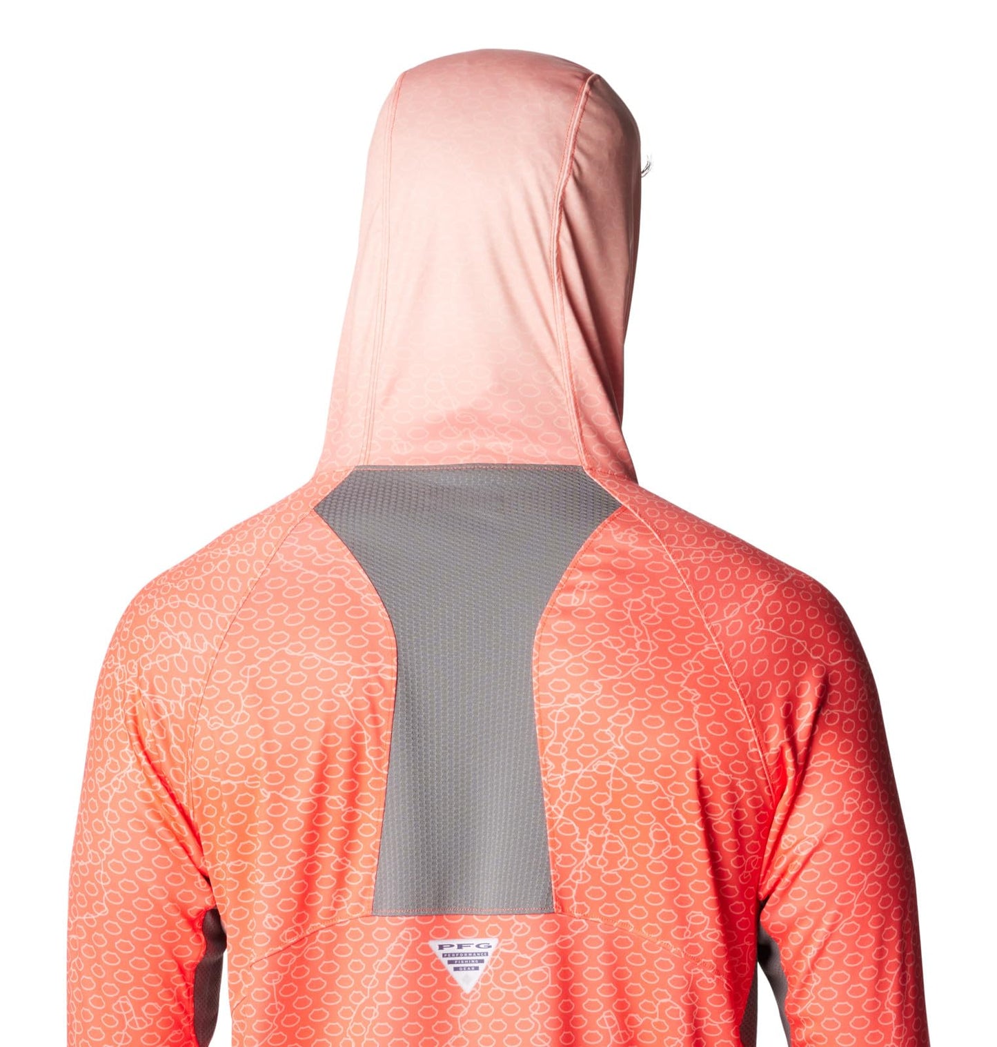 Columbia Men's Super Terminal Tackle Vent Hoodie, Bright Poppy Terminal Techcamo/City Grey, X-Large