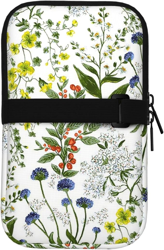 Water Bottle Pouch for Stanley Cup 40oz 30oz,Personalized Gym Purse for Men Women, Tumbler Pouch with Versatile Pocket Water Bottle Bag for Cards, Keys, Phone Botanical Leaf