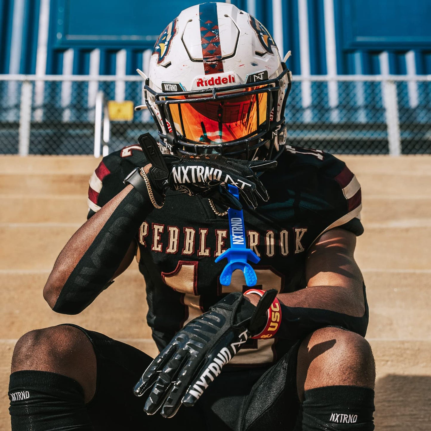 Nxtrnd G1 Men's Football Gloves, Adult Sticky Receiver Gloves (Black, X-Large)