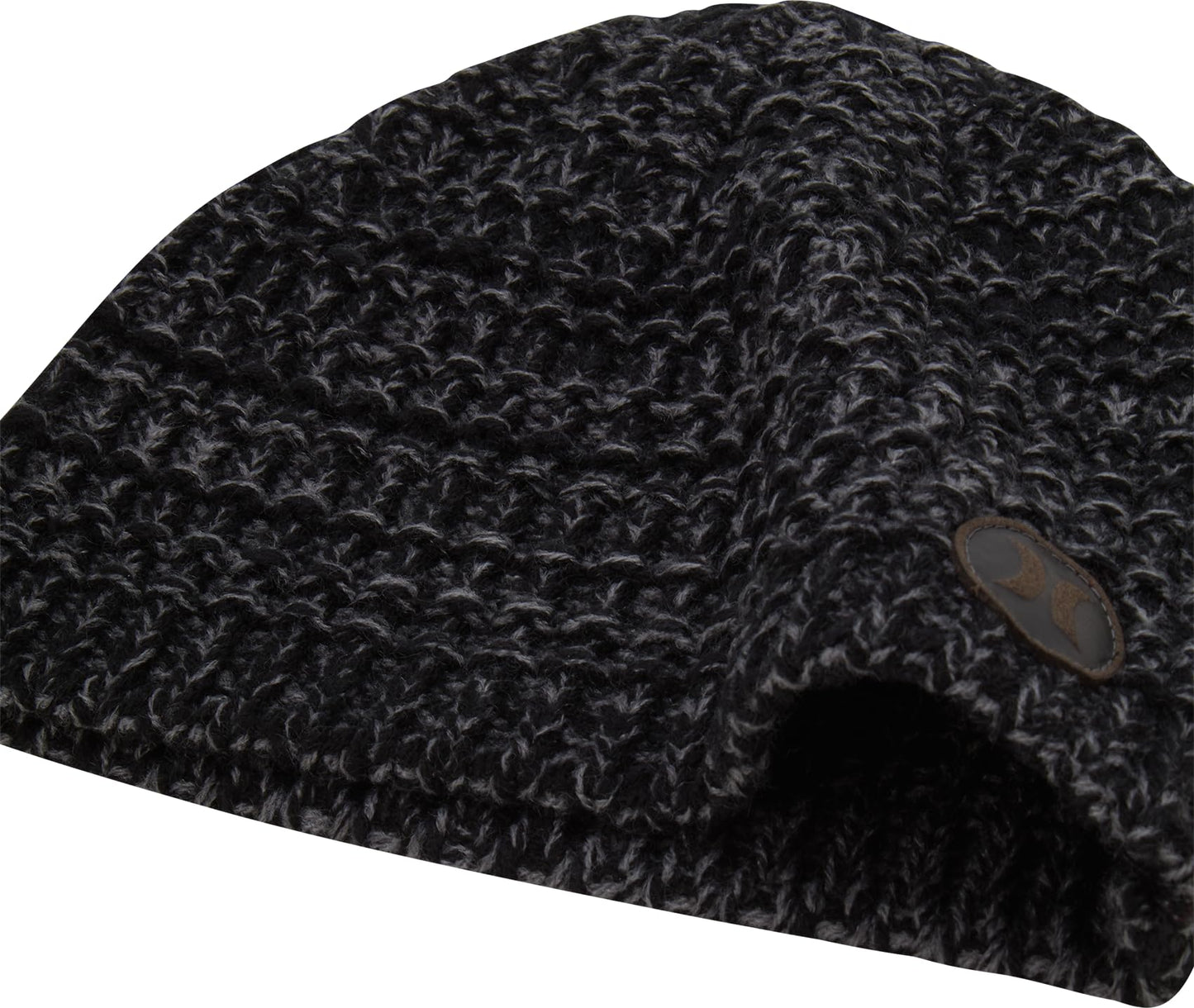 Hurley Men's Winter Hat - Loose Knit Marled Beanie, Black