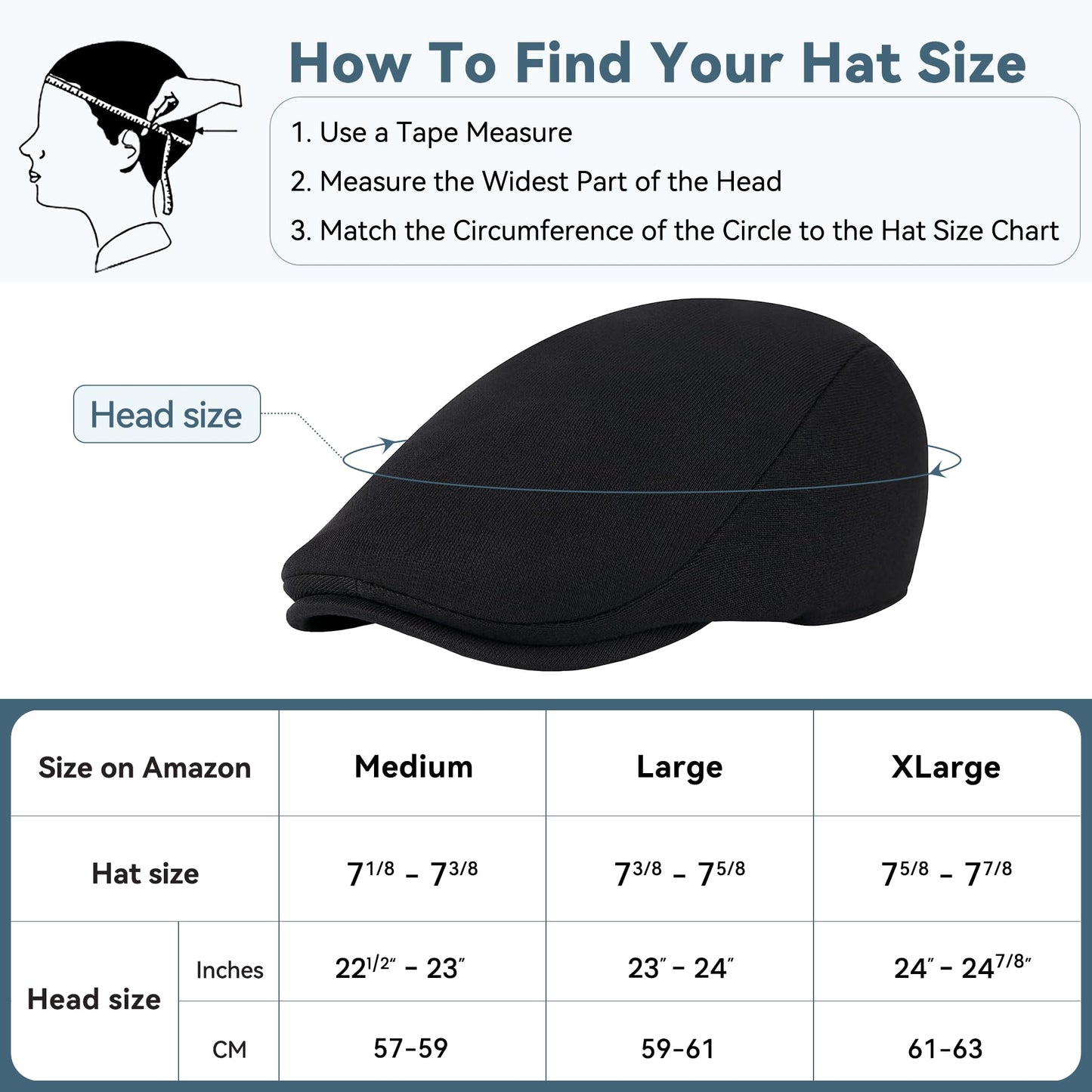 KUJUHA Men's Newsboy Cap Cotton Flat Ivy Gatsby Newsboy Hat Driving Hat Irish Cabbie Hunting Caps Winter Hat