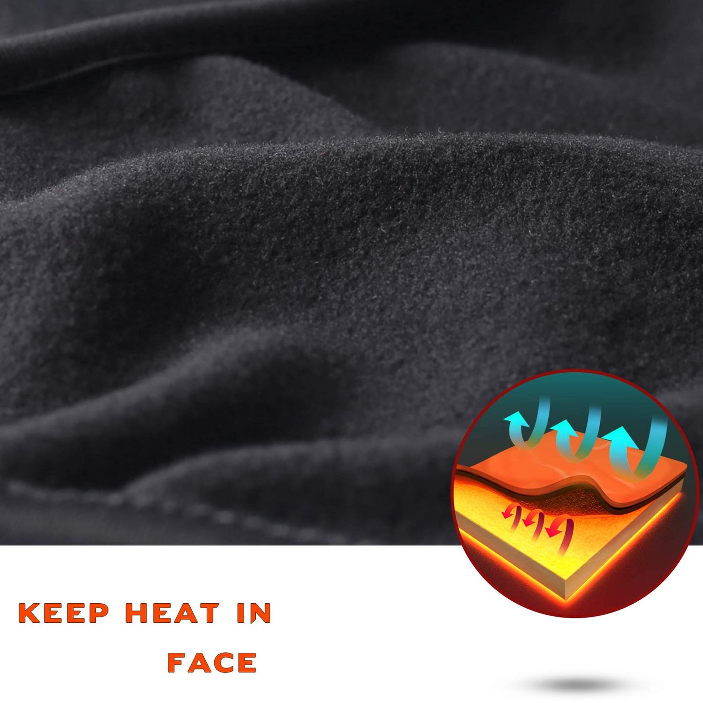 WTACTFUL 2Pieces Balaclava Face Ski Mask for Men, Winter Warm Thermal Full Face Cover Mask for Motorcycle Cycling Skiing Snowboarding Outdoor Black