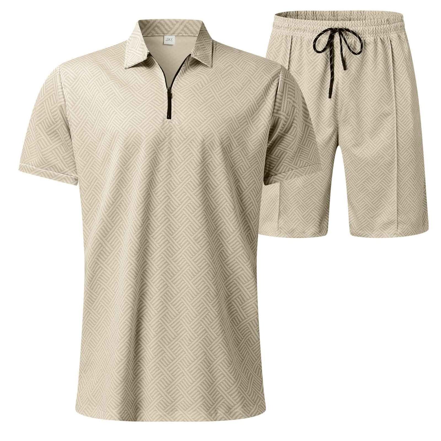 ZYXTIM Long Sleeve Shirts for Men American Flag Shirts for Men Shirts for Men Fashion Collared Shirt Mens Work Polo Shirts Knitted Polo Shirts for Men(Beige,Large)