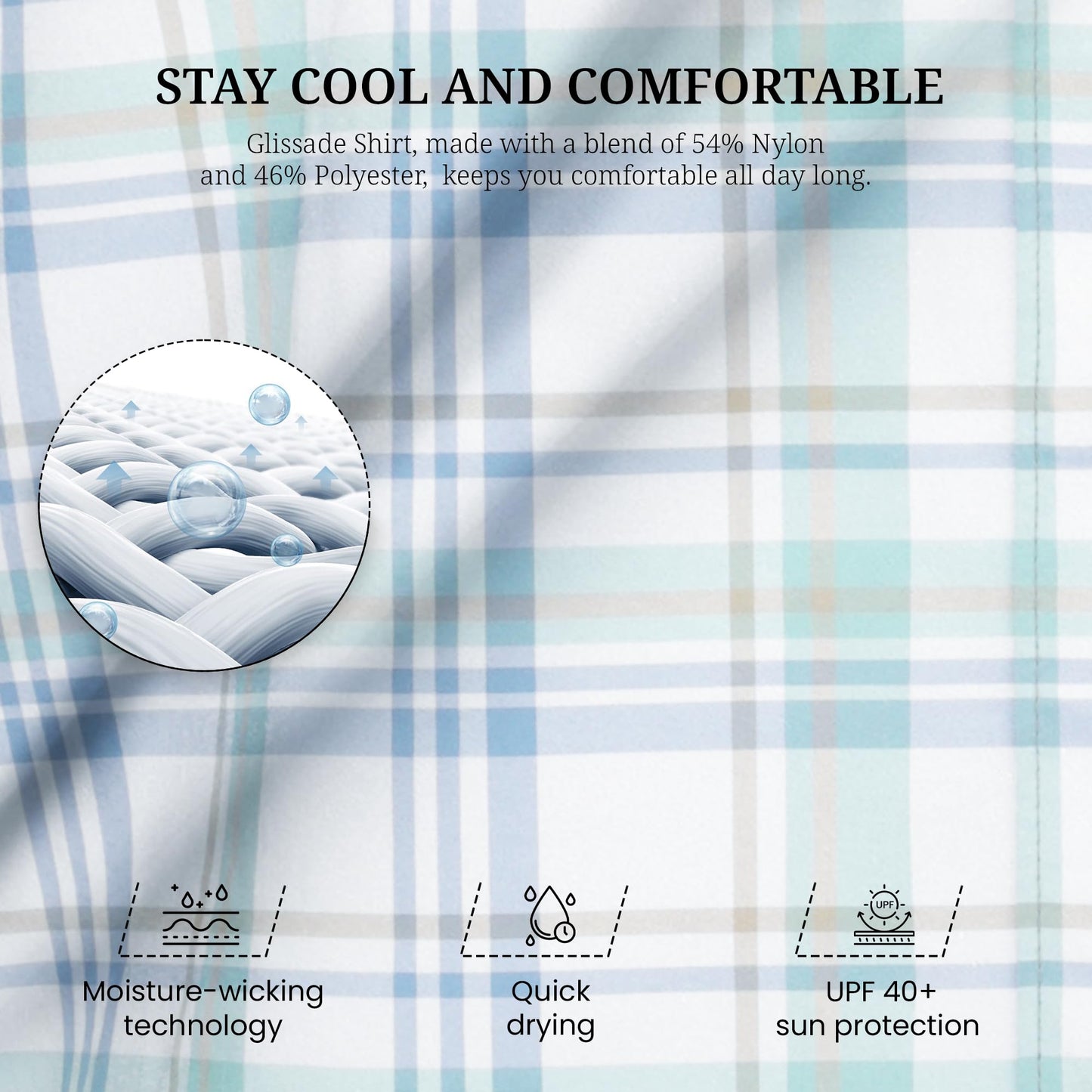 LizardHead Men's Glissade Short Sleeve Button Down Shirt - Quick Dry, Moisture Wicking, UPF 40+, Outdoor, Beach