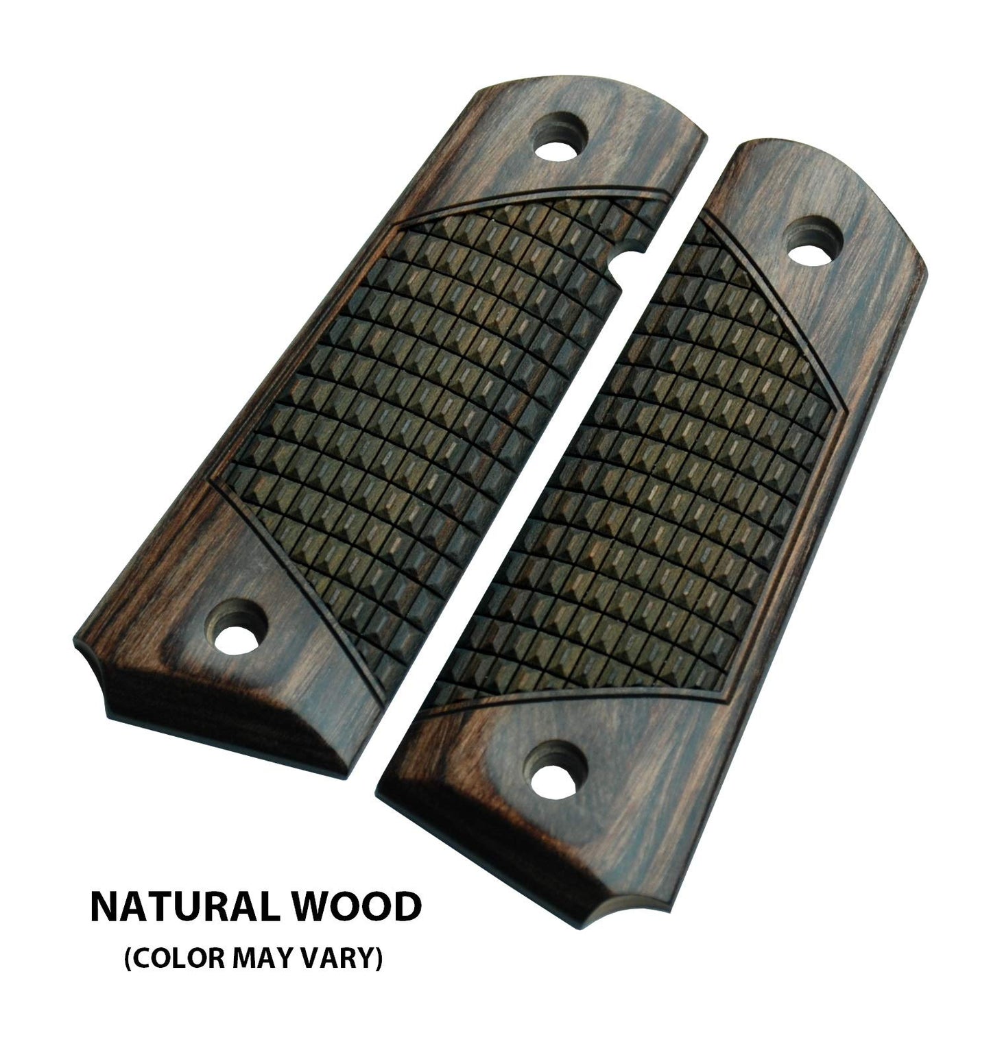 Altamont 1911 Grips - Classic Panel - Full Size 1911 Real Wood Gun Grips w. Ambi Safety fits Most Commander, Standard & Government 1911 Models - Made in USA (CR Walnut)