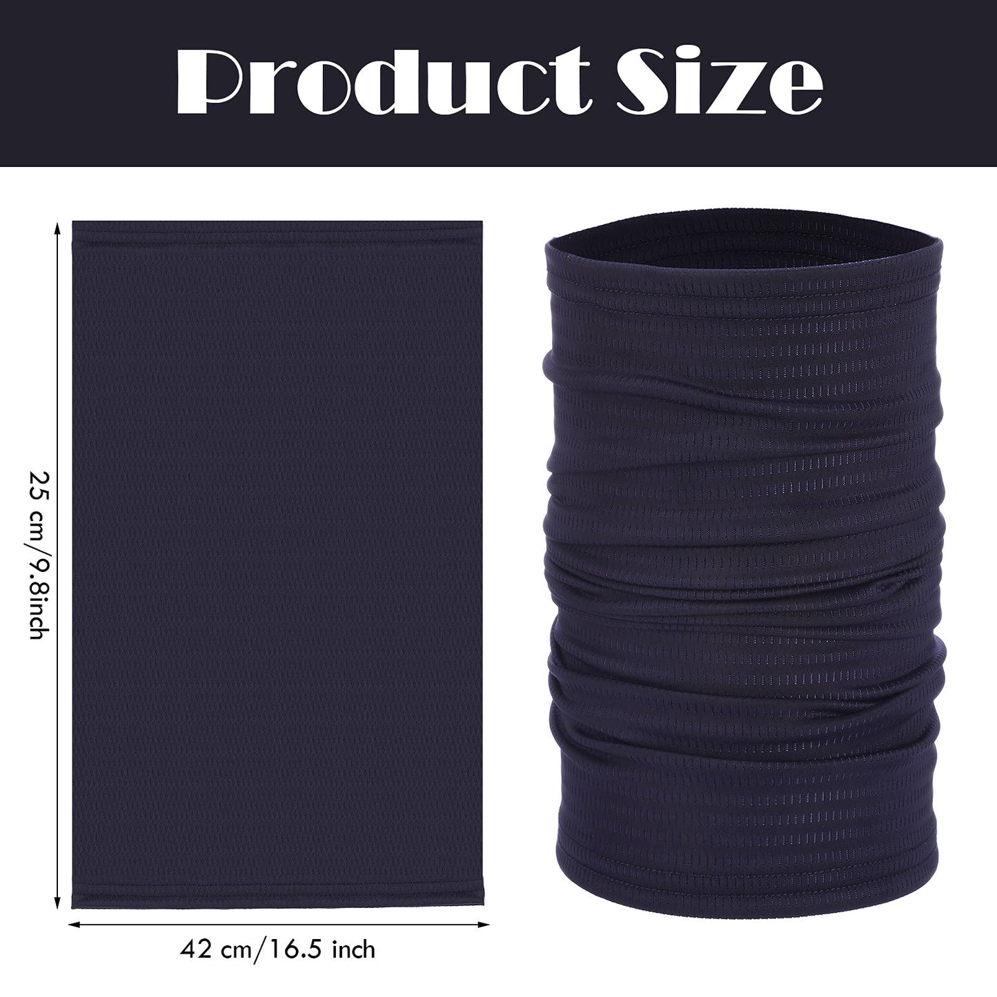 Geyoga 6 Pieces Winter Face Mask for Men Ski Mask Neck Gaiters Scarf Face Covering Balaclava Fishing Cycling Running Windproof Bandana (Classic Colors)