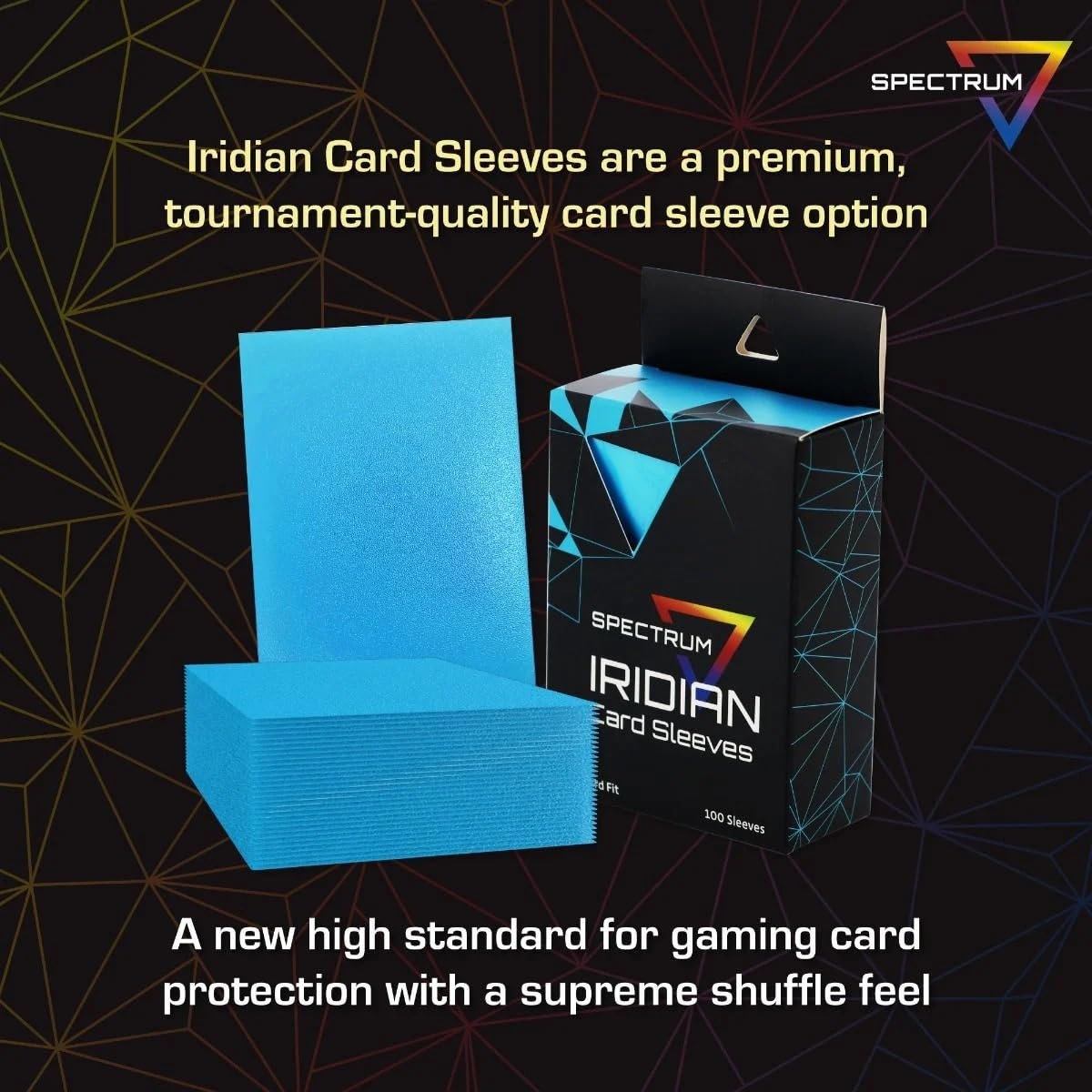 BCW Spectrum Iridian Matte Card Sleeves | Pack of 100 | Silver MTG Card Sleeves for All 2.5" x 3.5" Gaming Cards | 130-Micron Thick Matte Tournament Deck Sleeves | TCG Card Sleeves