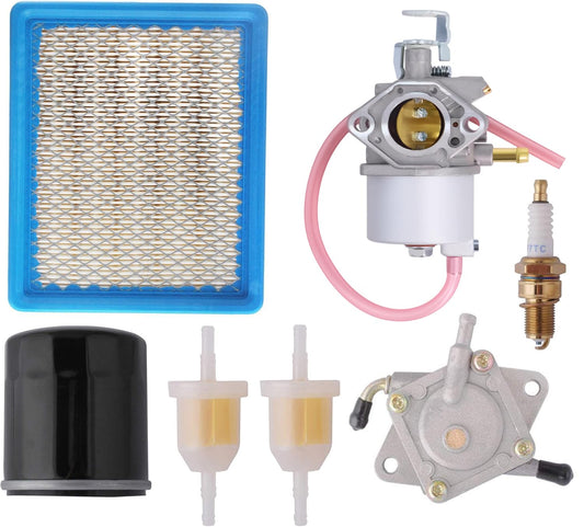 Club Car Tune Up Kit for Compatible with Golf Cart DS Gas 1992-2004 with 1016478 Carburetor, 1016467 Oil Filter, 1025582 Air Filter, Fuel Pump, Fuel Filter, Spark Plug Replacement Club Car DS
