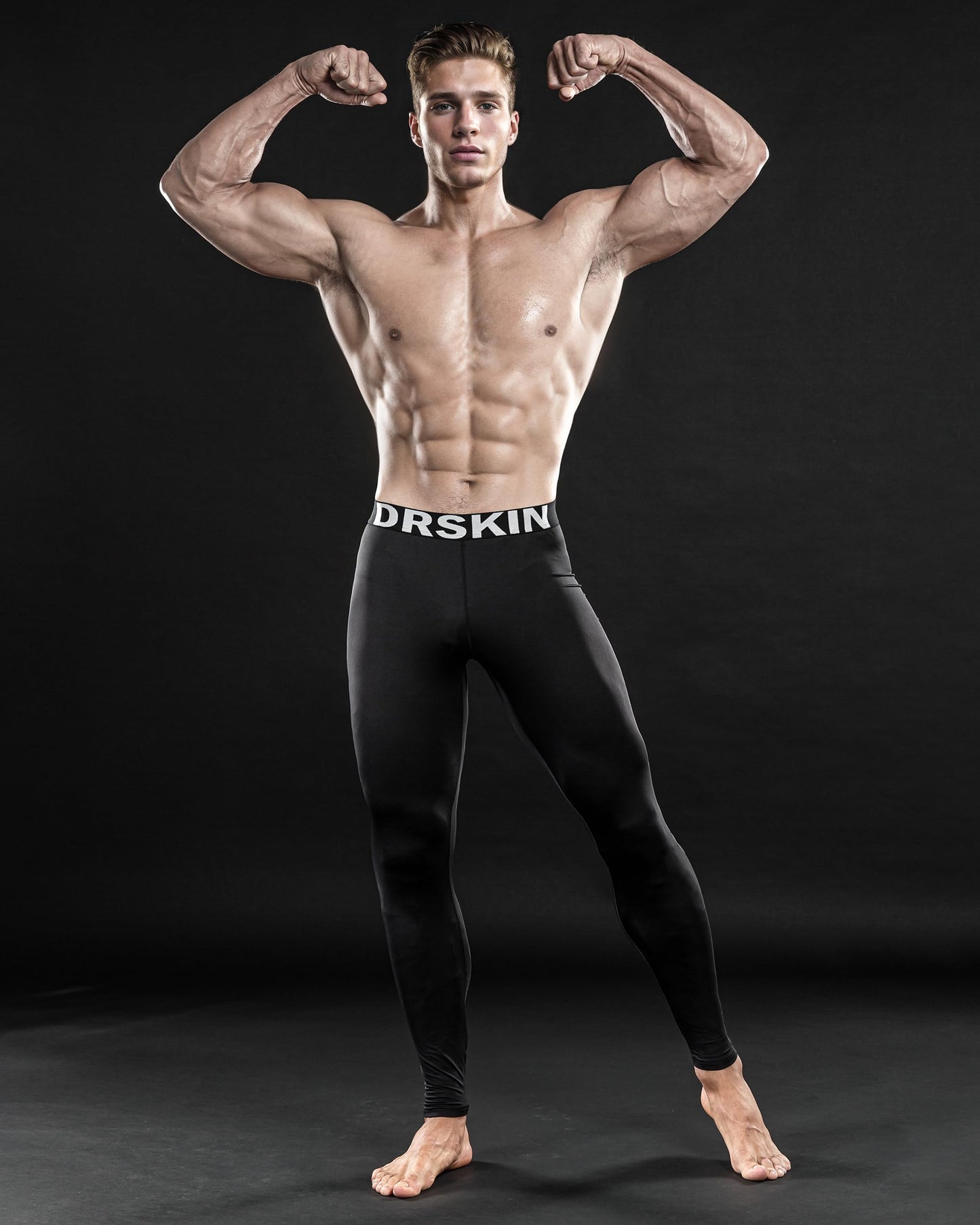 DRSKIN Men’s Compression Pants Tights Leggings Sports Baselayer Running Athletic Workout Active Thermal (Classic B01, S)