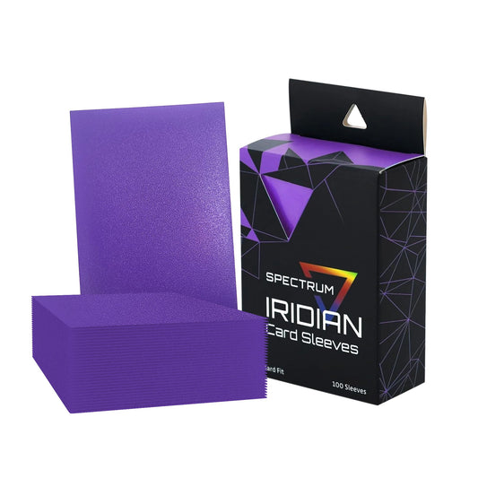 BCW Spectrum Iridian Matte Card Sleeves | Pack of 100 | Mulberry Purple MTG Card Sleeves for All 2.5" x 3.5" Gaming Cards | 130-Micron Thick Matte Tournament Deck Sleeves | TCG Card Sleeves