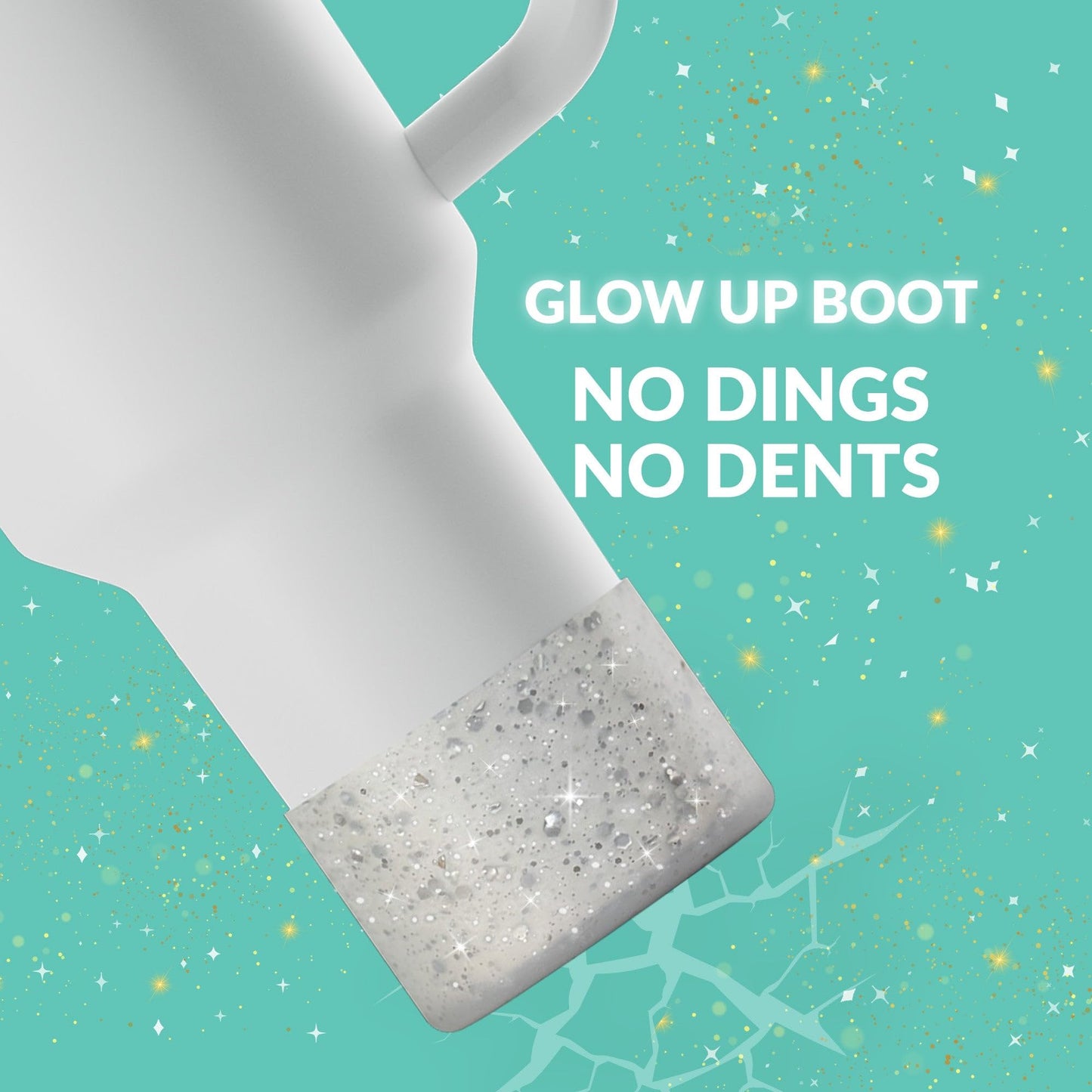 REUZBL Glow up Glitter Bottle Boot Sleeve for Stanley Tumblers 20-40oz, Hydro Flask Tumblers, Simple Modern Tumblers, Iron Flask Tumbler, Similar Tumblers, Tumbler Water Bottle Accessory