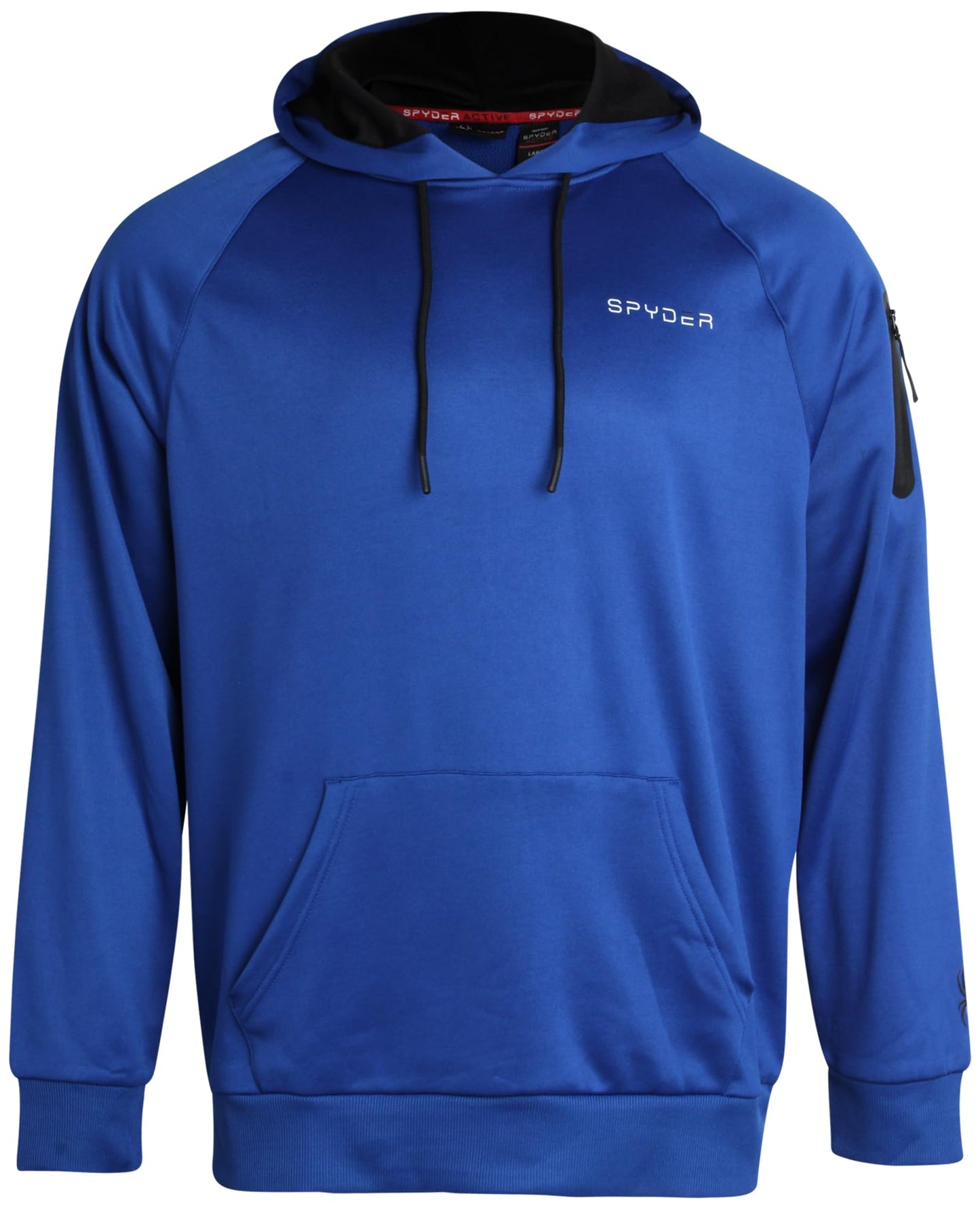 Spyder Men's Active Sweatshirt – Fitted Performance Tech Fleece Hoodie Sweatshirt – Workout Cold Weather Pullover (S-XL), Size Large, Royal