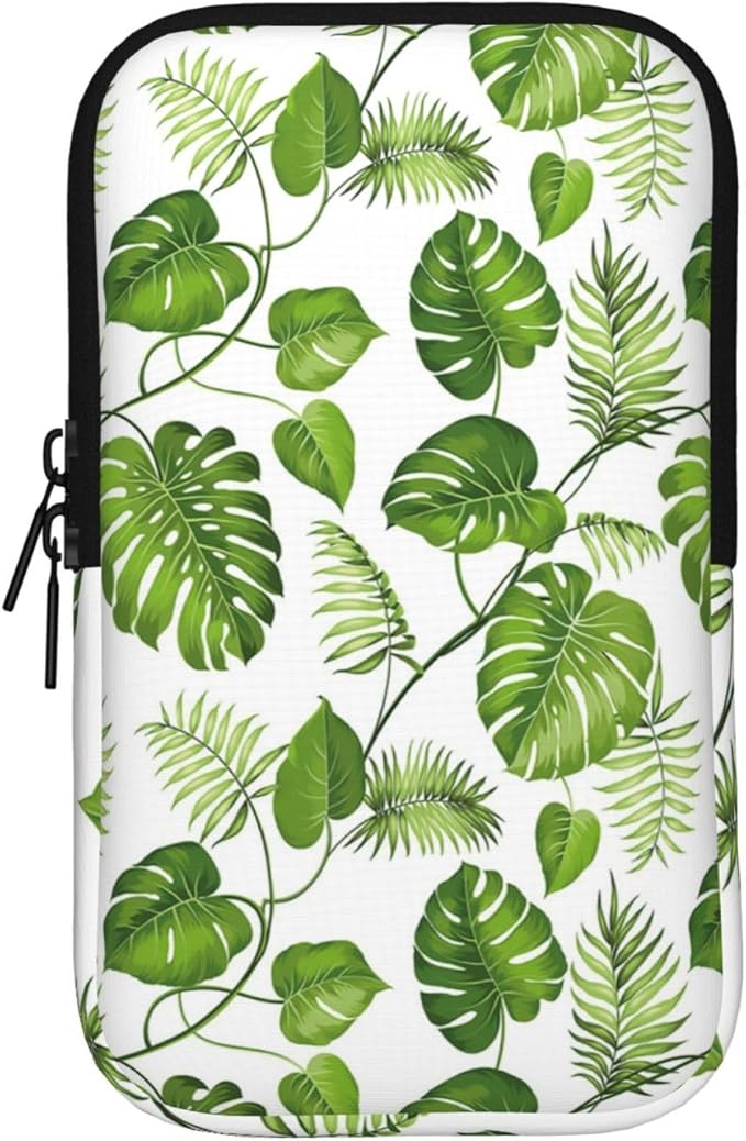 Water Bottle Pouch for Stanley Cup 40oz 30oz,Personalized Gym Purse for Men Women, Tumbler Pouch with Versatile Pocket Water Bottle Bag for Cards, Keys, Phone Botanical Leaf