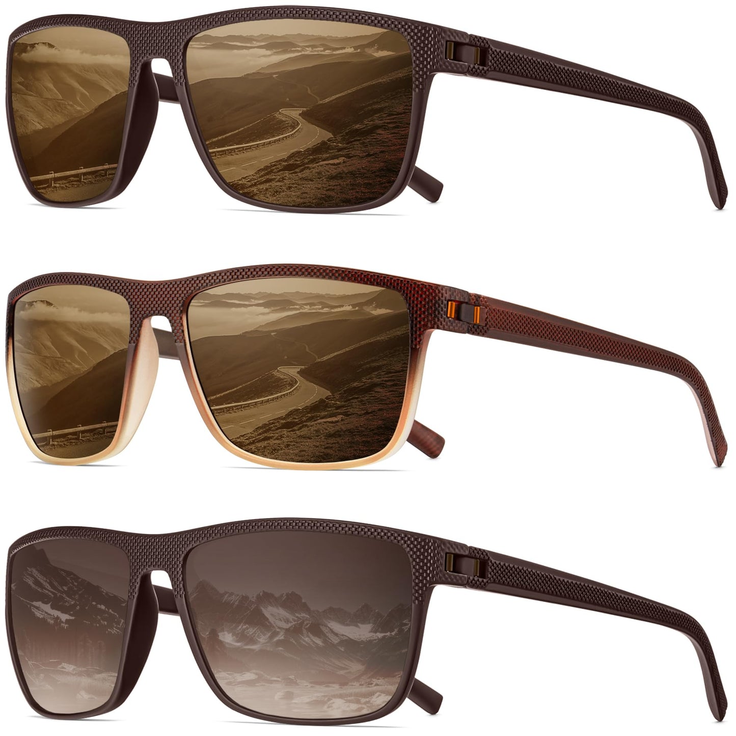 QALLY Polarized Sunglasses Men, Mens Sunglasses Polarized UV protection Lightweight Sun Glasses for Driving Fishing Golf