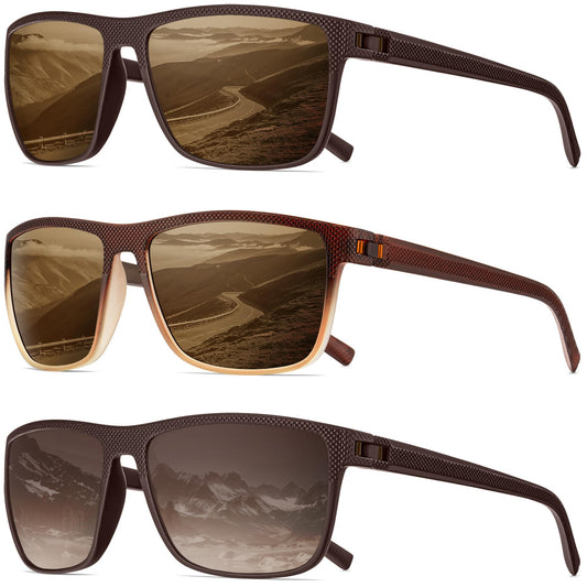 QALLY Polarized Sunglasses Men, Mens Sunglasses Polarized UV protection Lightweight Sun Glasses for Driving Fishing Golf