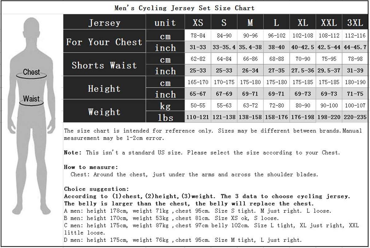 MTB Jersey Sets Mens Cycling Jersey Shorts Sleeve Bike Jersey Suits Zip Mountain Road Clothing Bicycle top Shirts Breathable Summer Pro Team Sports Racing Cycle Jersey for Male M