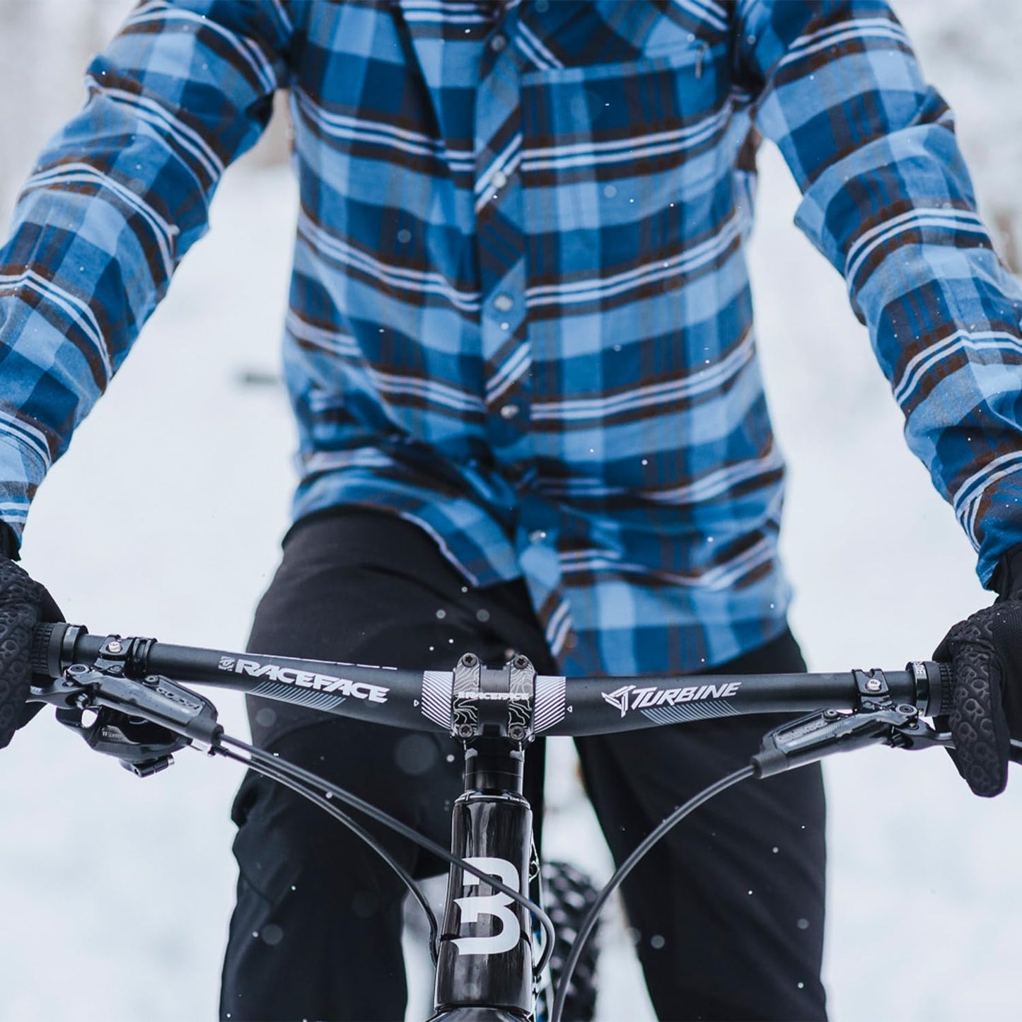 Club Ride Apparel Daniel Flannel Long Sleeve Shirt - Men's Snap Down Cycling Top - Black Bumble - Small