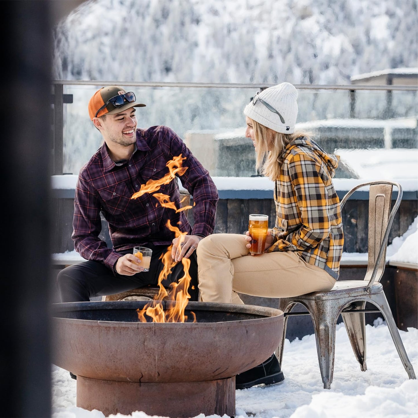 Club Ride Apparel Daniel Flannel Long Sleeve Shirt - Men's Snap Down Cycling Top - Black Bumble - Small