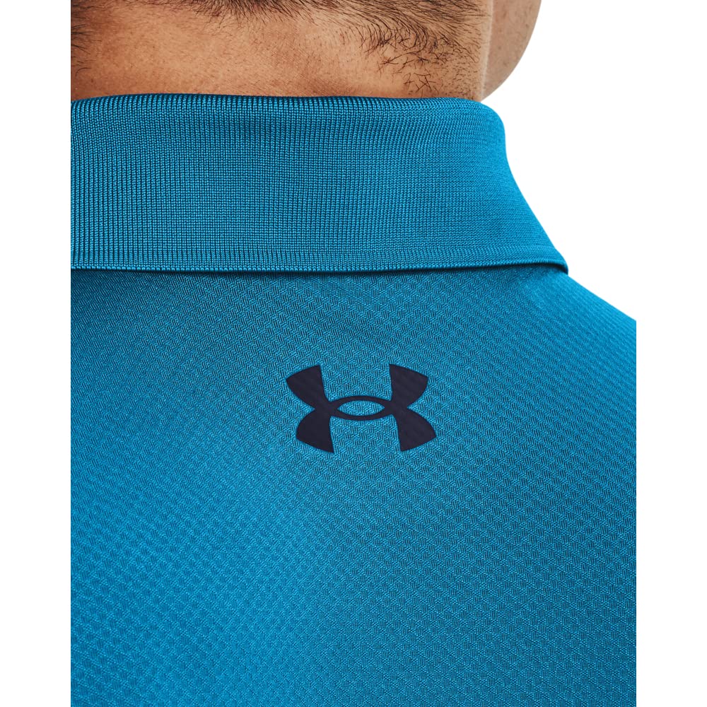Under Armour Men's Performance Blocked Golf Polo, Victory Blue (474)/Blue, Small